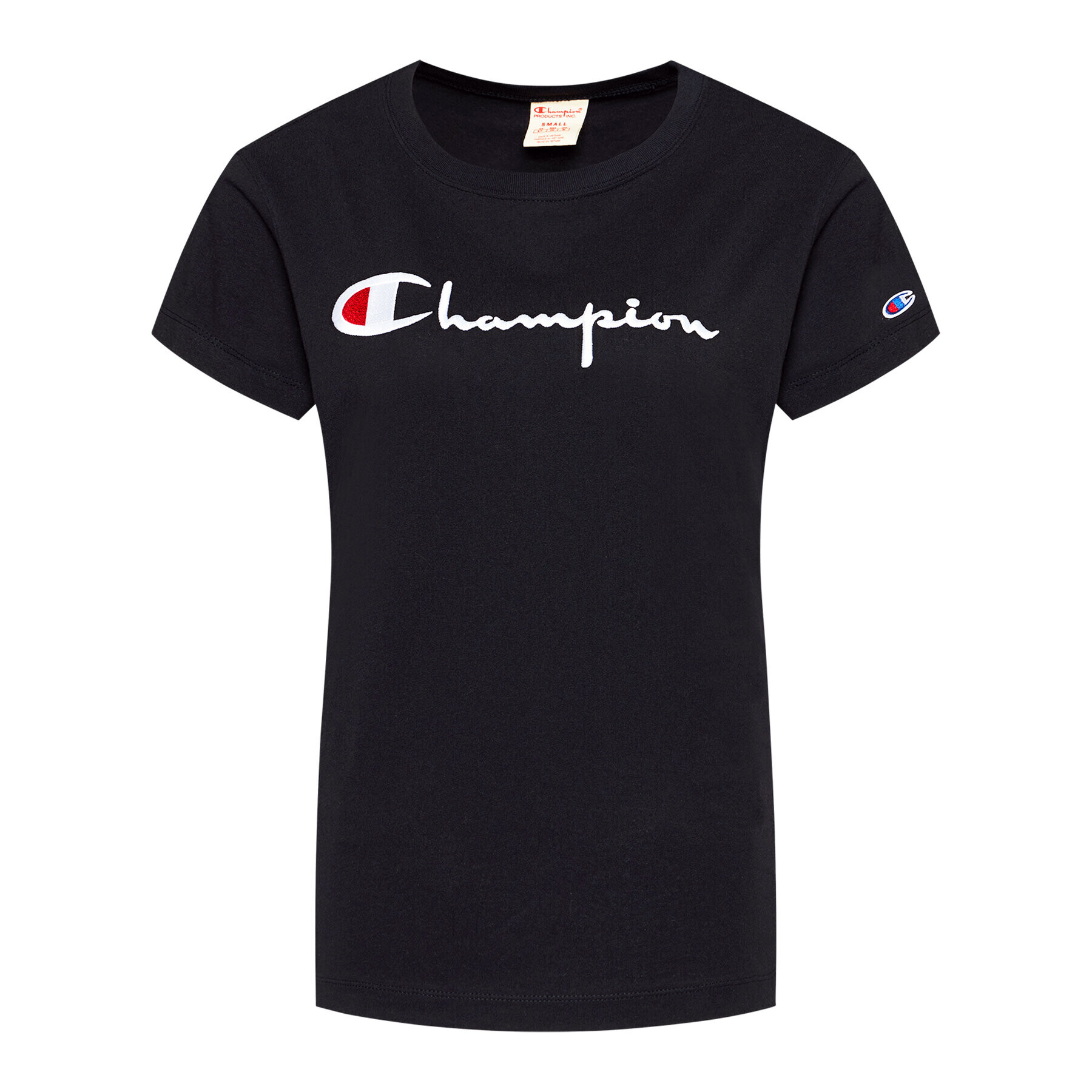 Champion Тишърт Script Logo 110992 Черен Heritage Fit - Pepit.bg