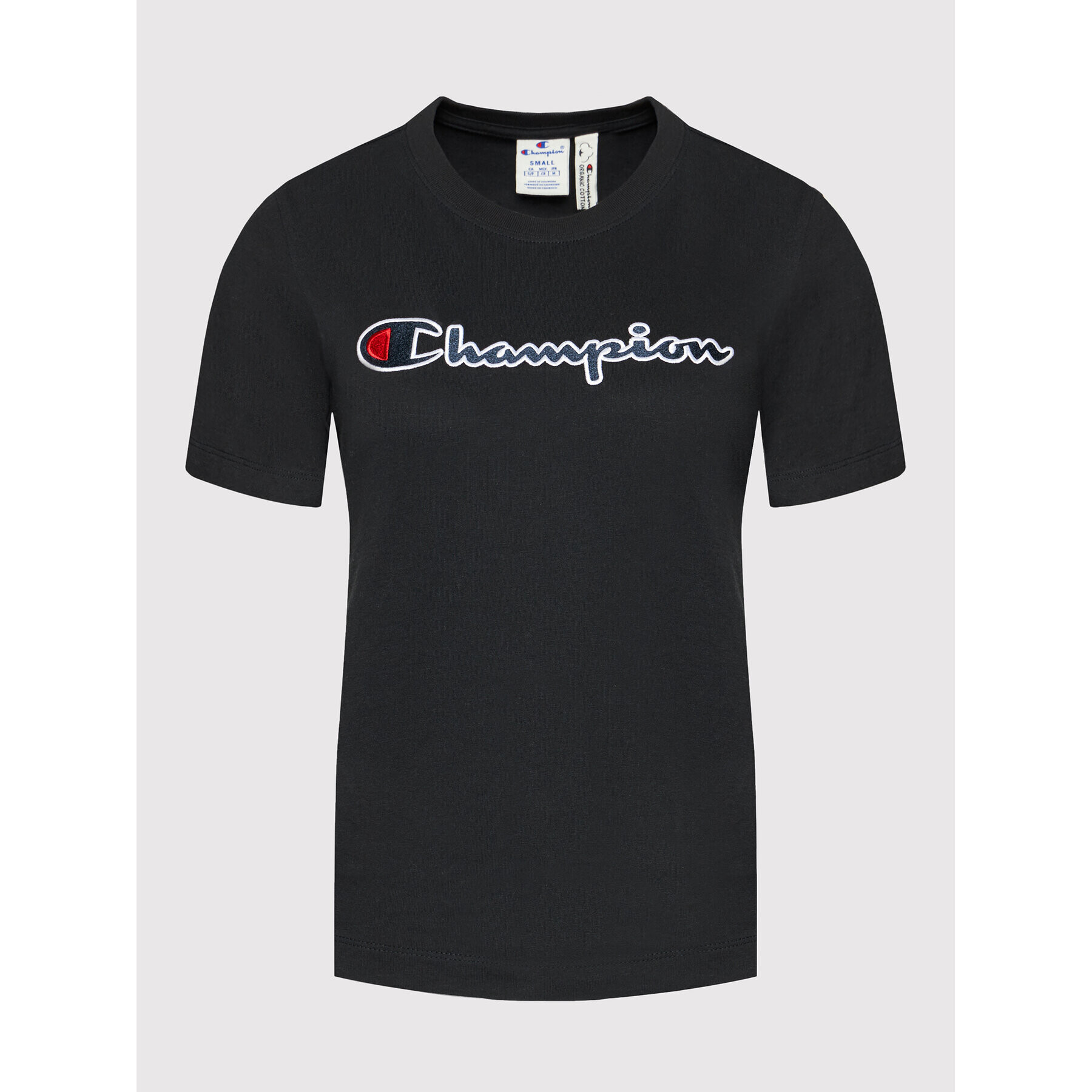 Champion Тишърт Script Logo 114472 Черен Regular Fit - Pepit.bg