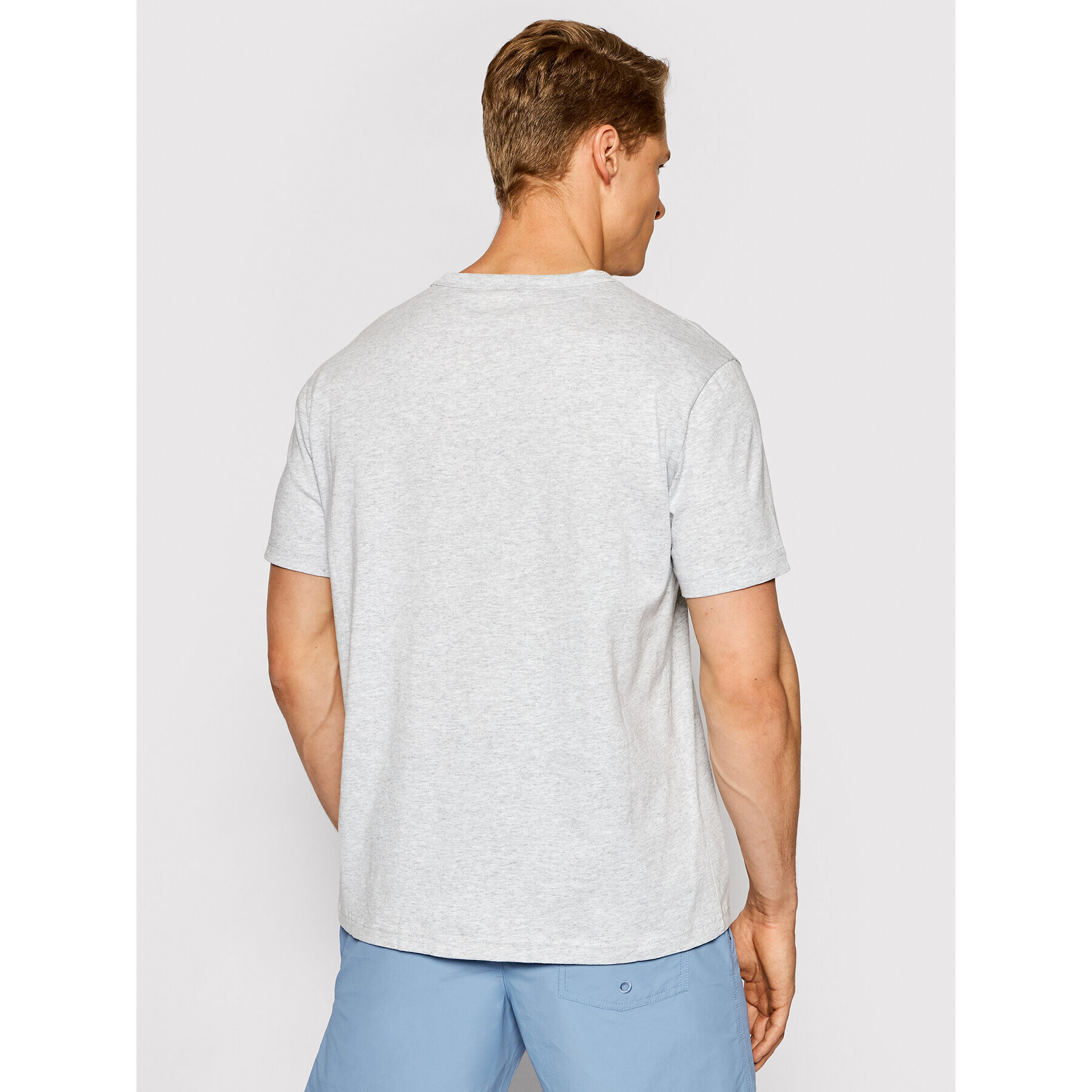 Champion Тишърт Script Logo Crew 210972 Сив Regular Fit - Pepit.bg