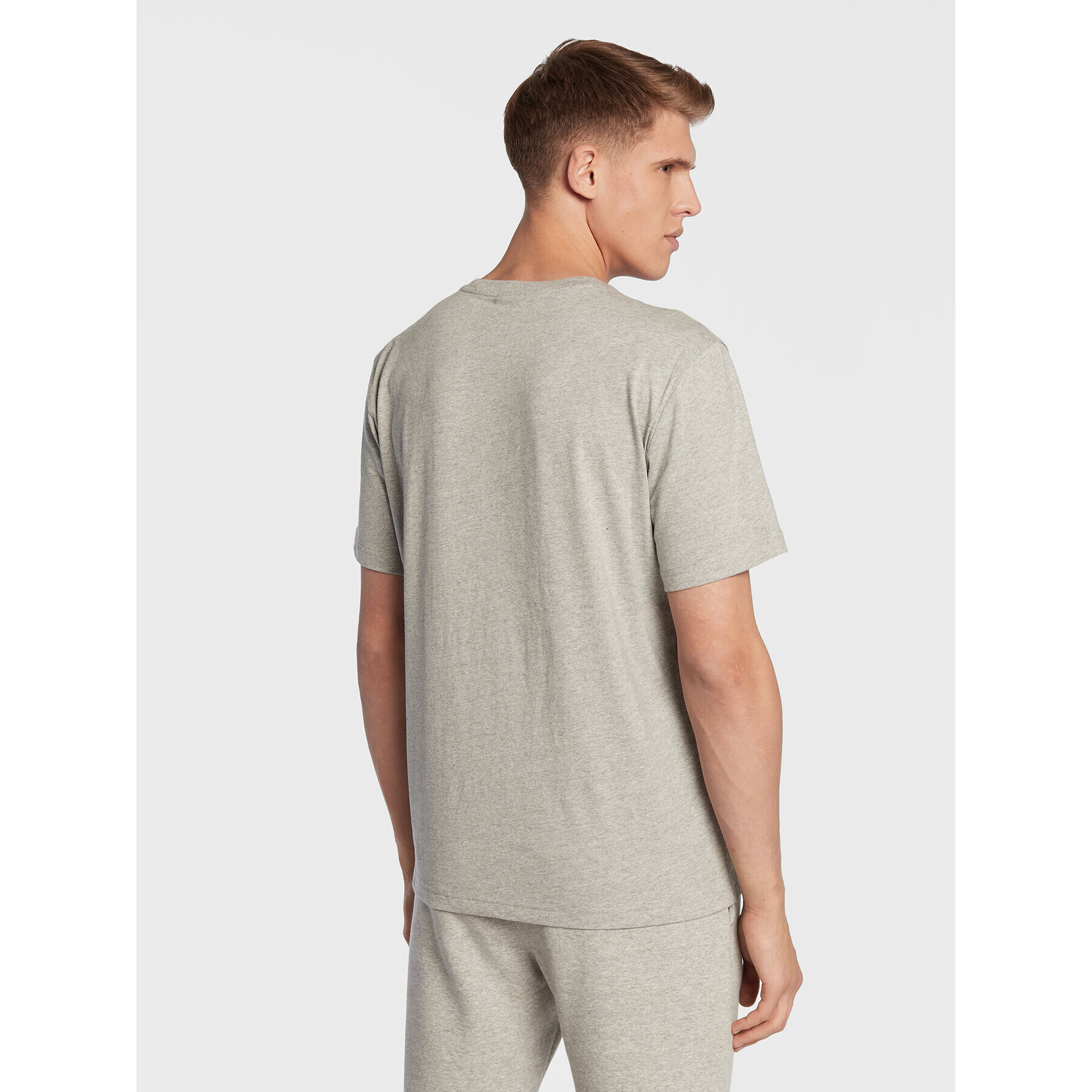 Champion Тишърт Script Logo Embroidery 218007 Сив Regular Fit - Pepit.bg