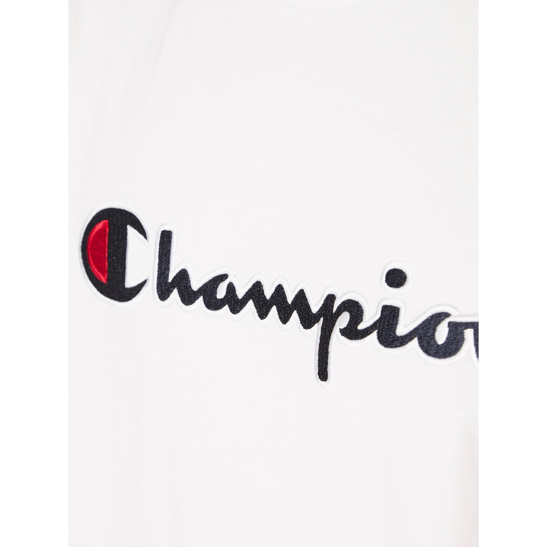 Champion Тишърт Script Logo Emroidery 218007 Бял Regular Fit - Pepit.bg