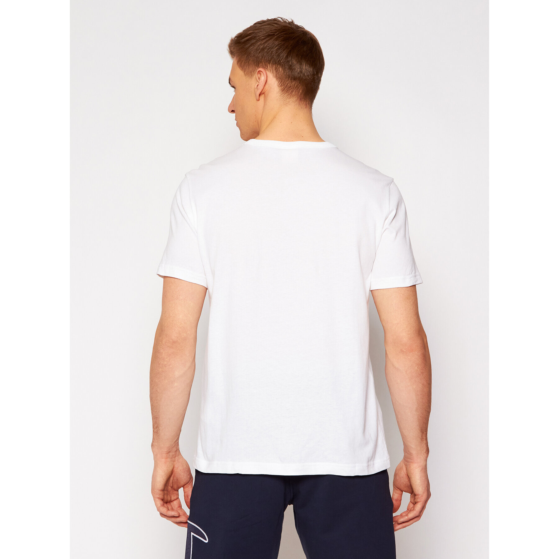Champion Тишърт Small C Logo 214674 Бял Custom Fit - Pepit.bg