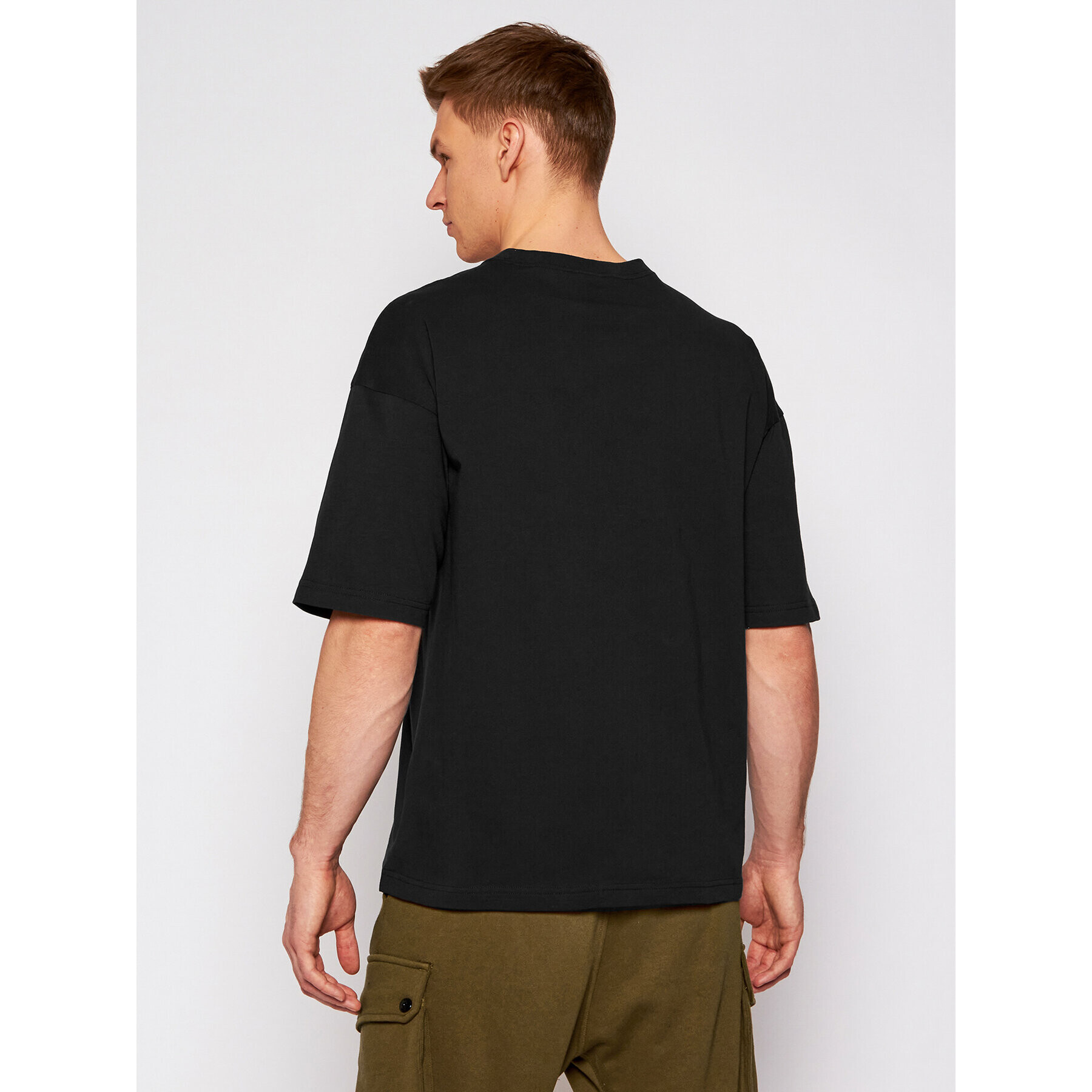 Champion Тишърт Small Script Logo 214282 Черен Custom Fit - Pepit.bg