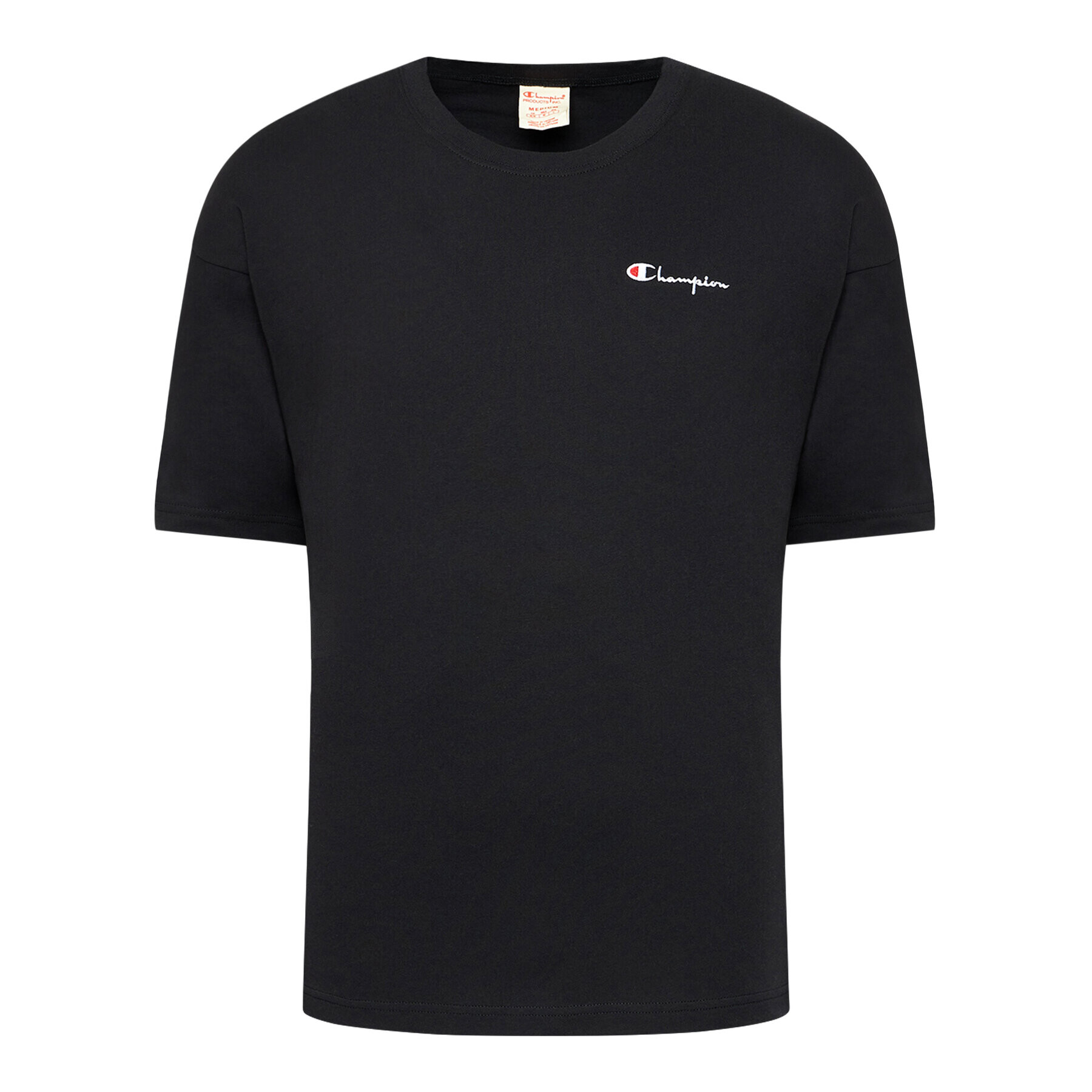 Champion Тишърт Small Script Logo 214282 Черен Custom Fit - Pepit.bg