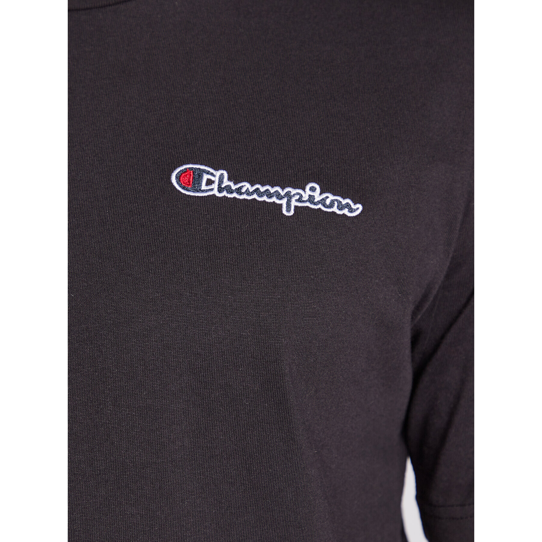 Champion Тишърт Small Script Logo Embroidery 218006 Черен Regular Fit - Pepit.bg