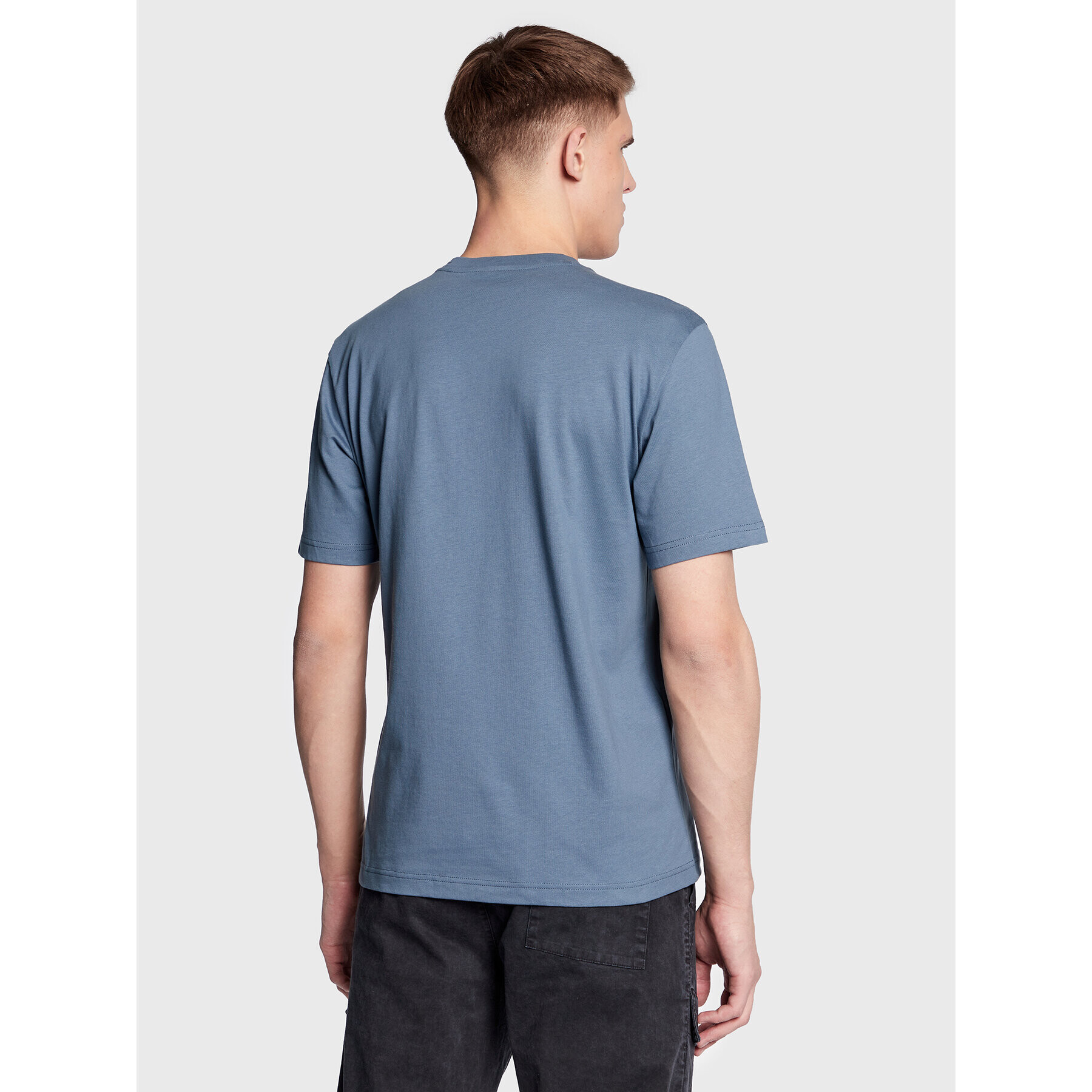 Champion Тишърт Small Script Logo Embroidery 218006 Син Regular Fit - Pepit.bg