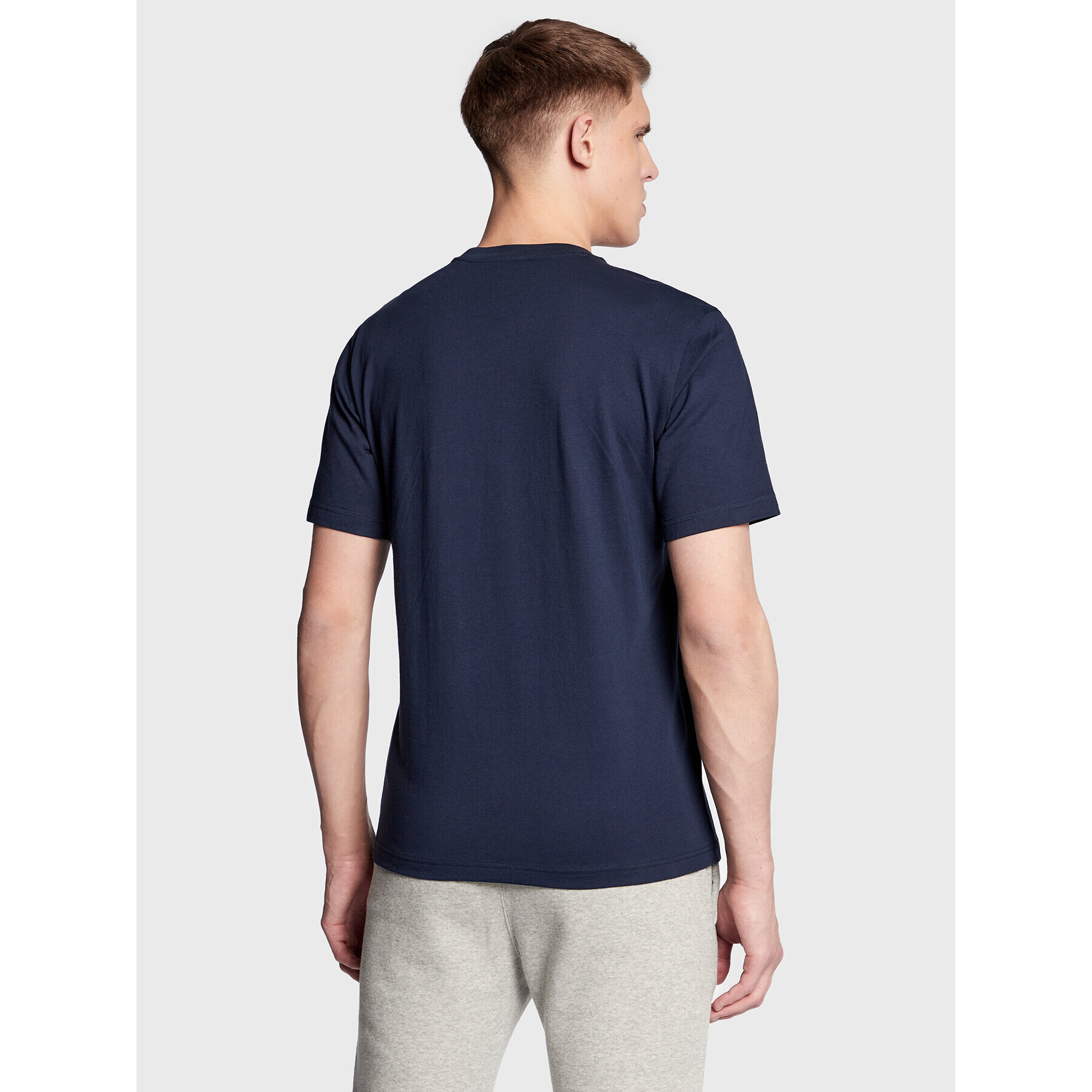 Champion Тишърт Small Script Logo Embroidery 218006 Тъмносин Regular Fit - Pepit.bg