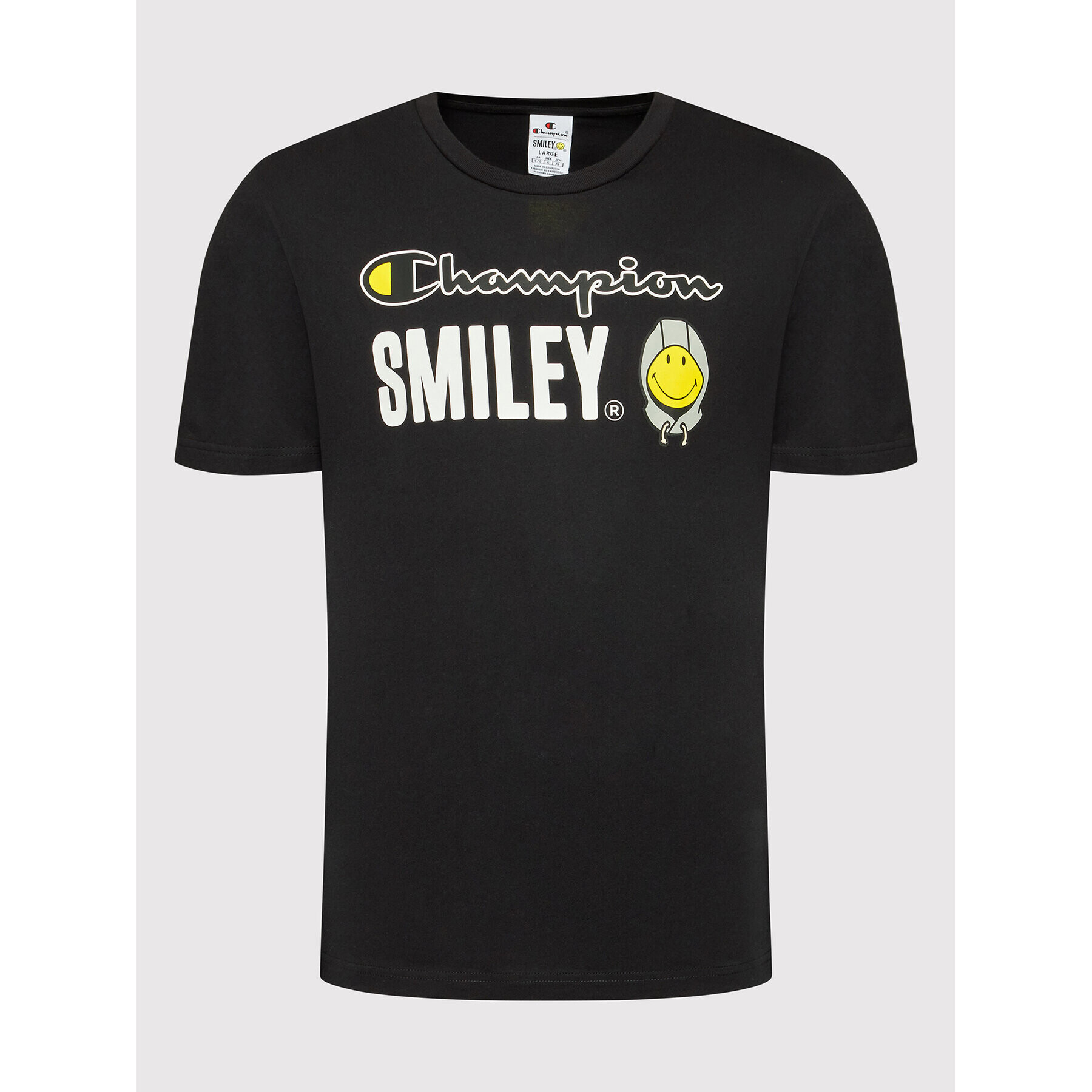 Champion Тишърт SMILEY 218221 Черен Regular Fit - Pepit.bg