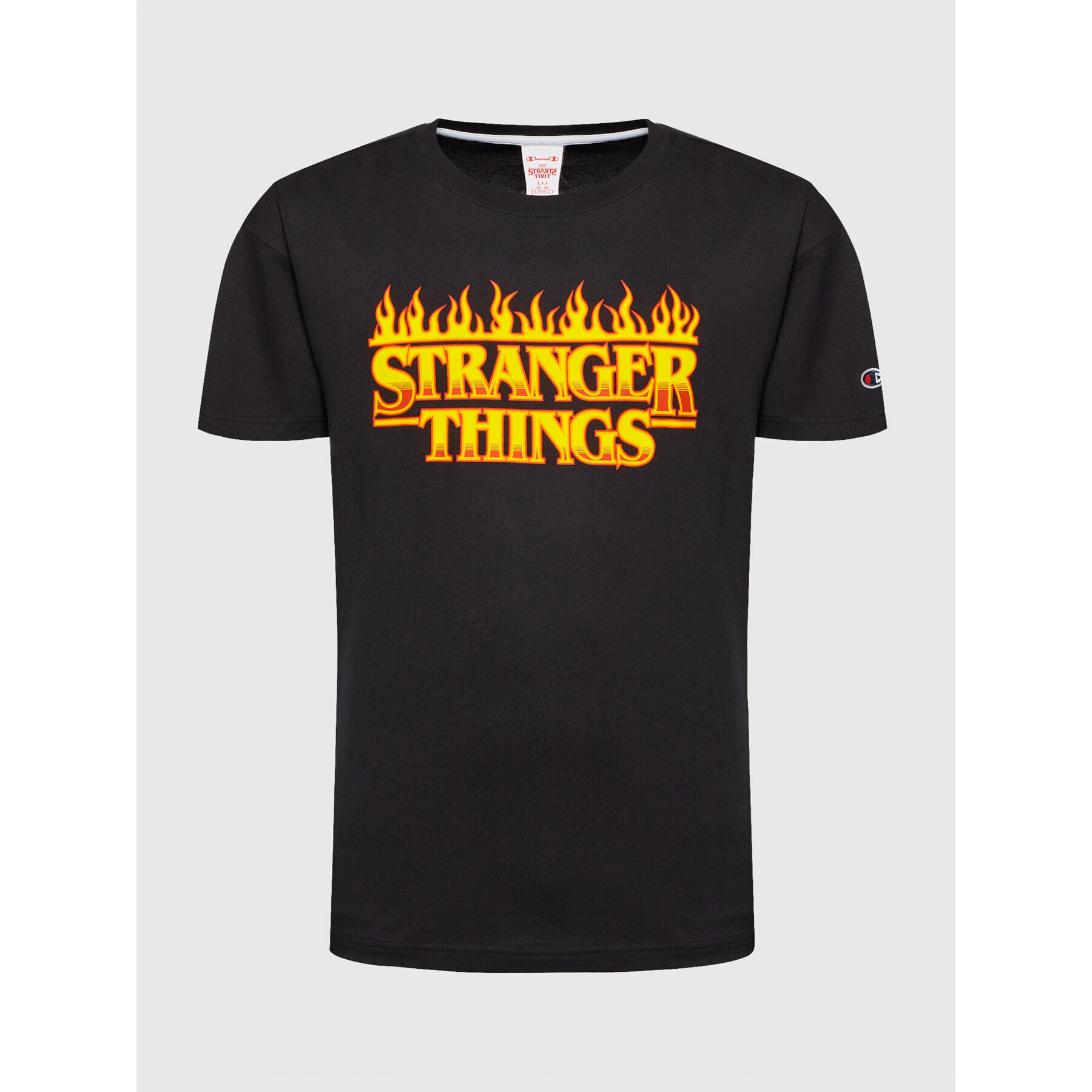 Champion Тишърт STRANGER THINGS Unisex 217791 Черен Custom Fit - Pepit.bg