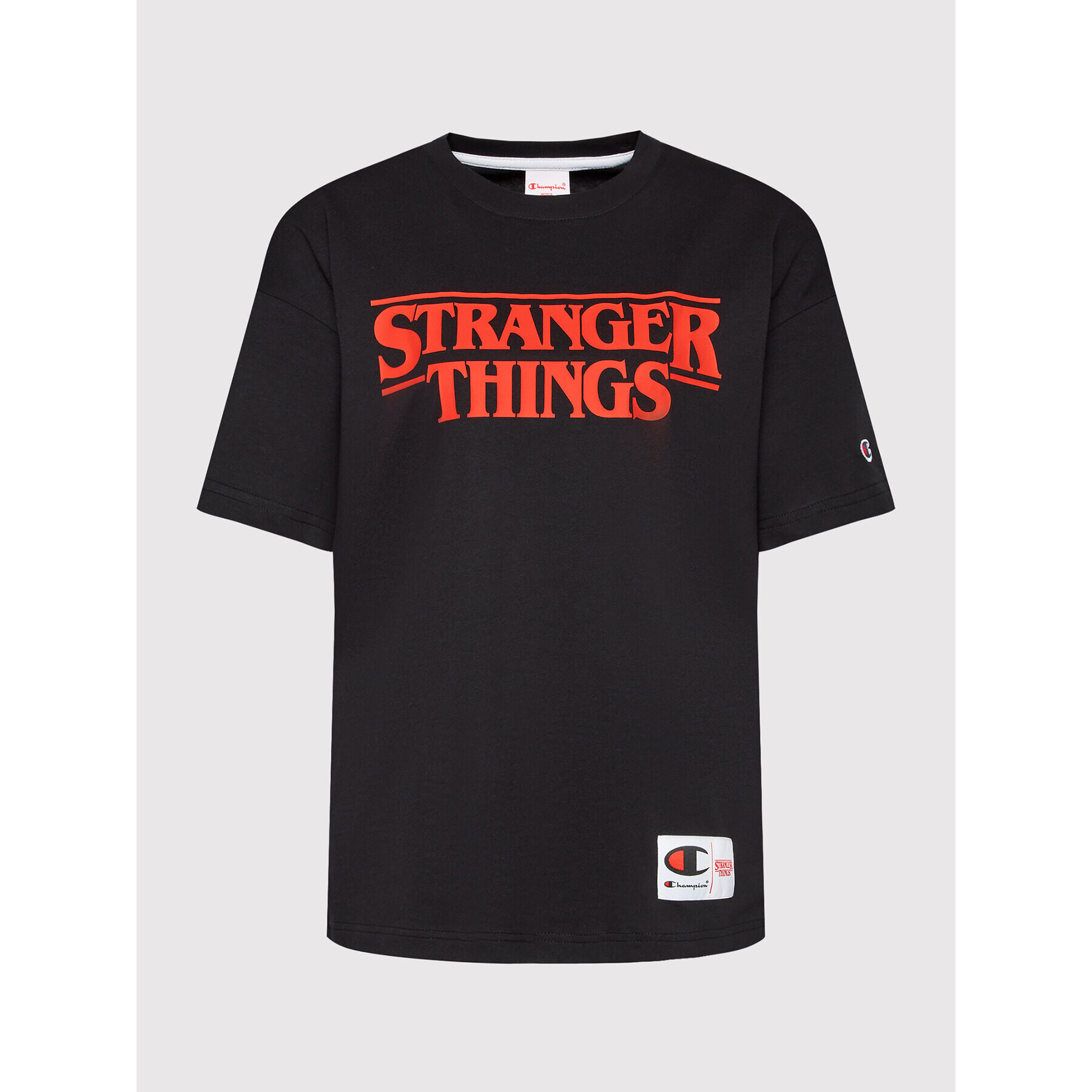 Champion Тишърт STRANGER THINGS Unisex 217791 Черен Custom Fit - Pepit.bg