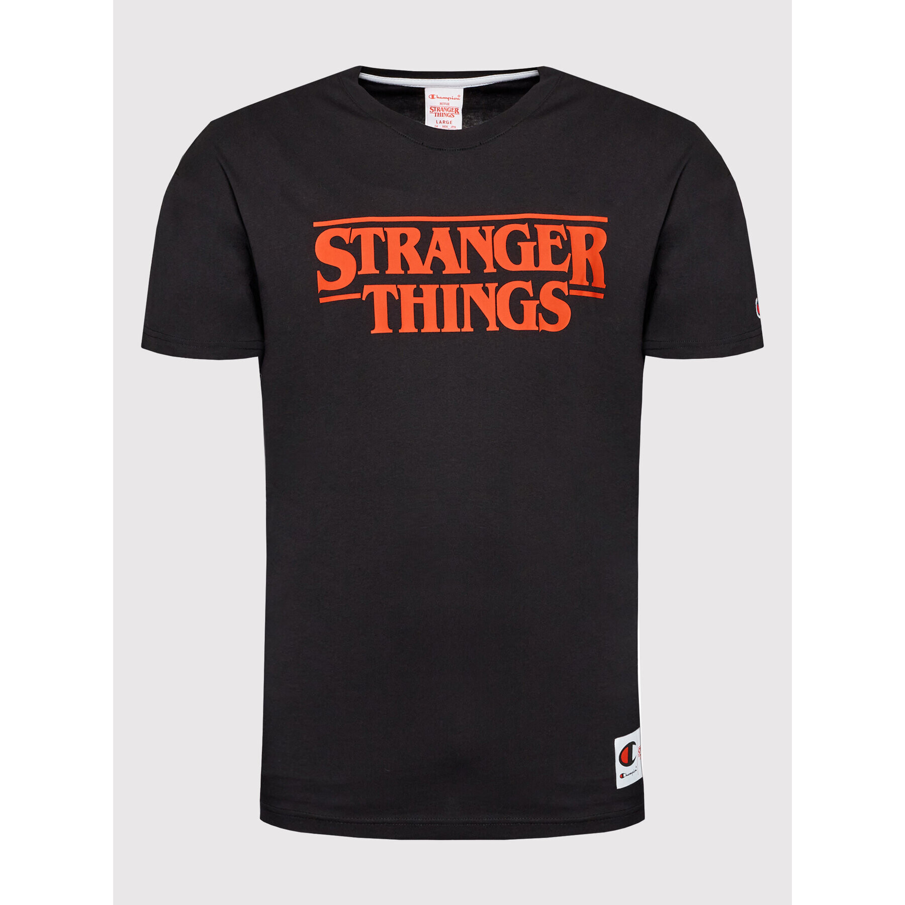 Champion Тишърт STRANGER THINGS Unisex 217791 Черен Custom Fit - Pepit.bg