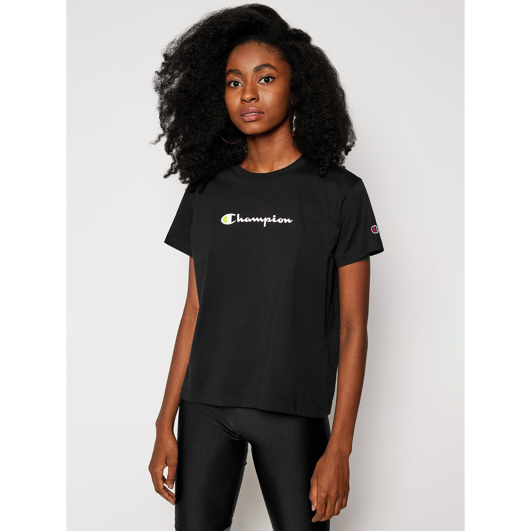 Champion Тишърт Tee 113599 Тъмносин Regular Fit - Pepit.bg
