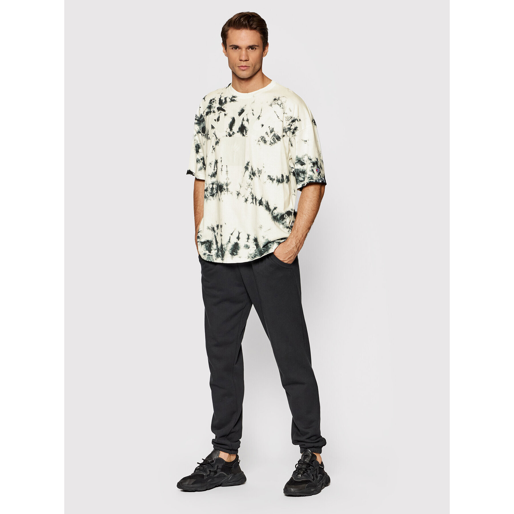 Champion Тишърт Tie Dye 216821 Бял Regular Fit - Pepit.bg