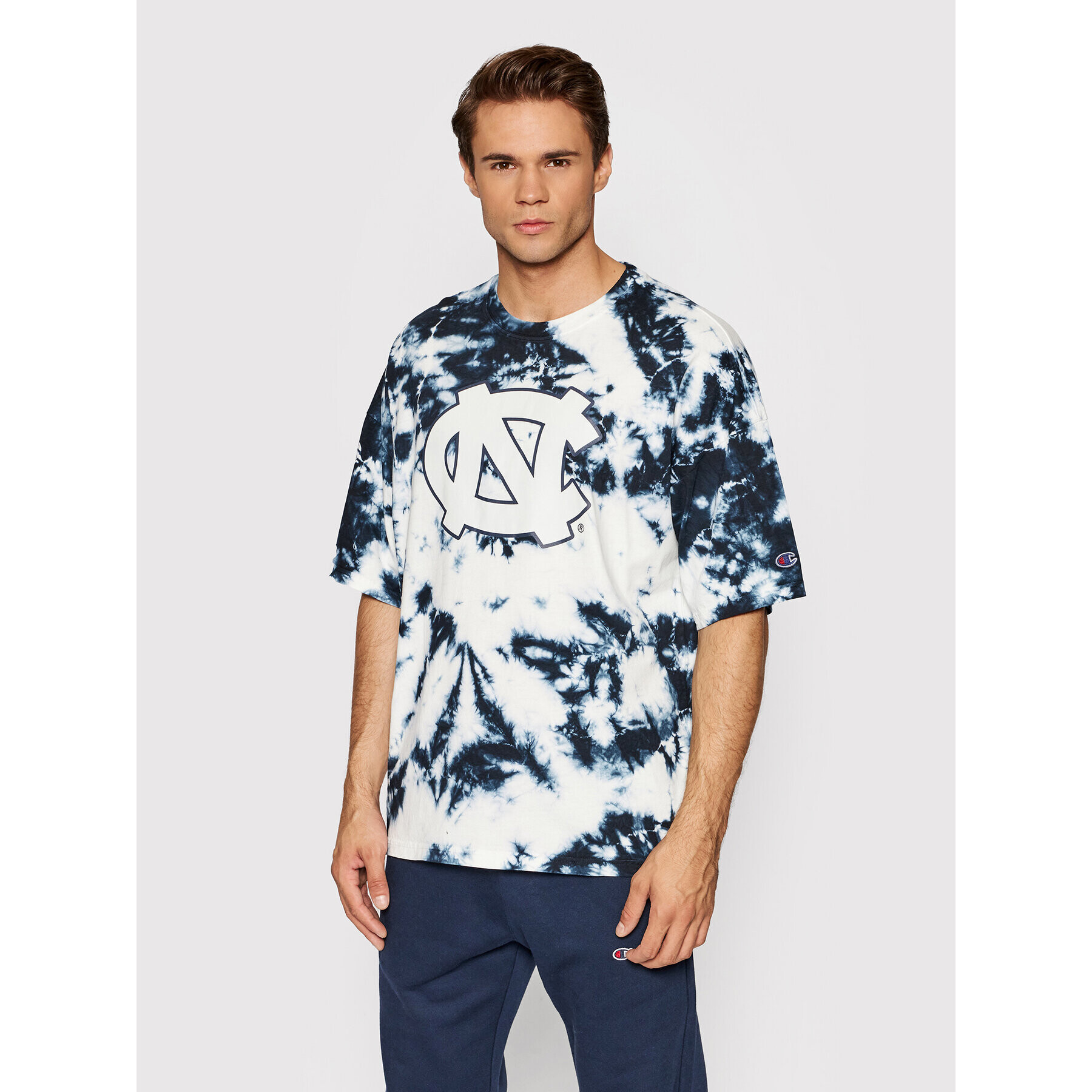 Champion Тишърт Tie Dye 216821 Тъмносин Regular Fit - Pepit.bg