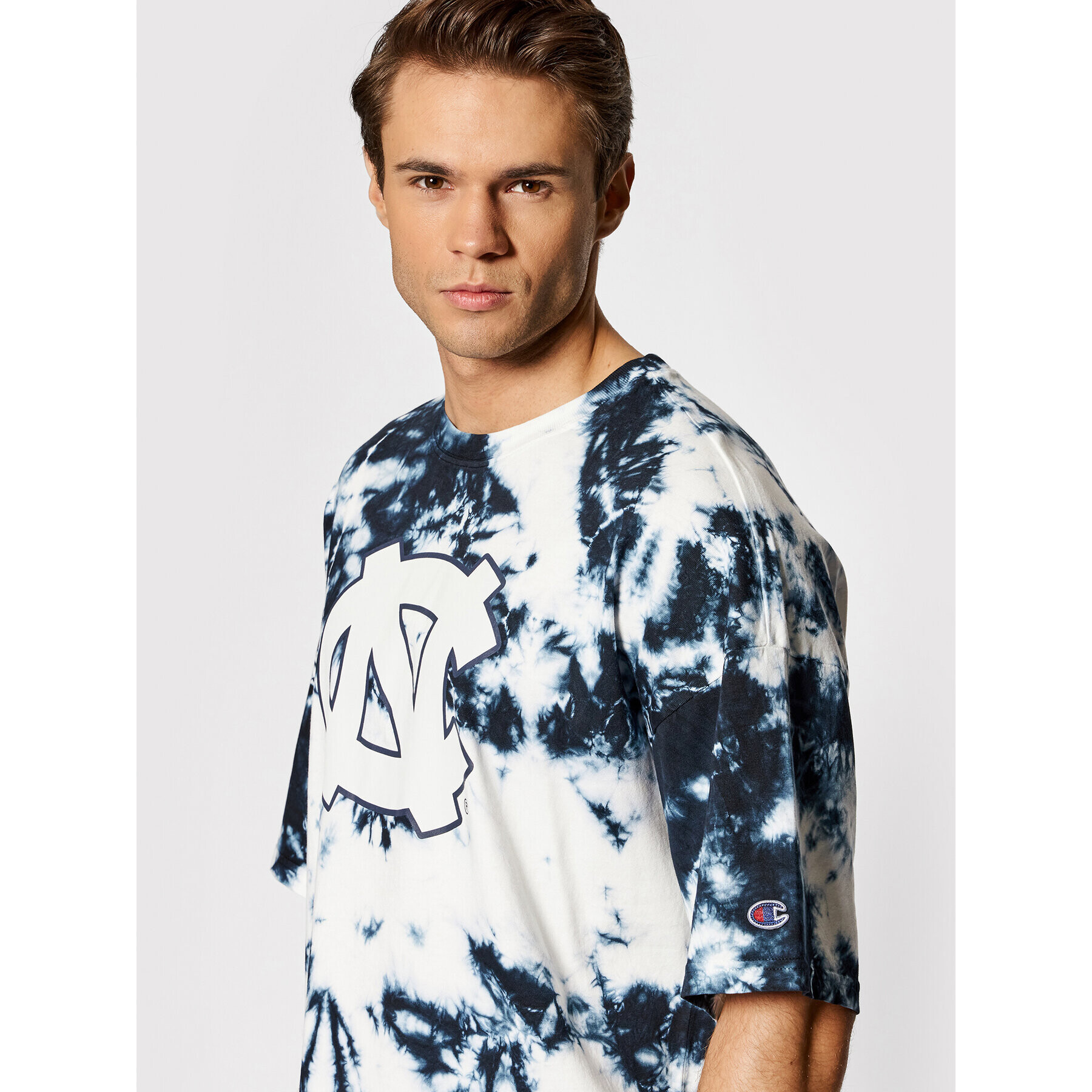 Champion Тишърт Tie Dye 216821 Тъмносин Regular Fit - Pepit.bg