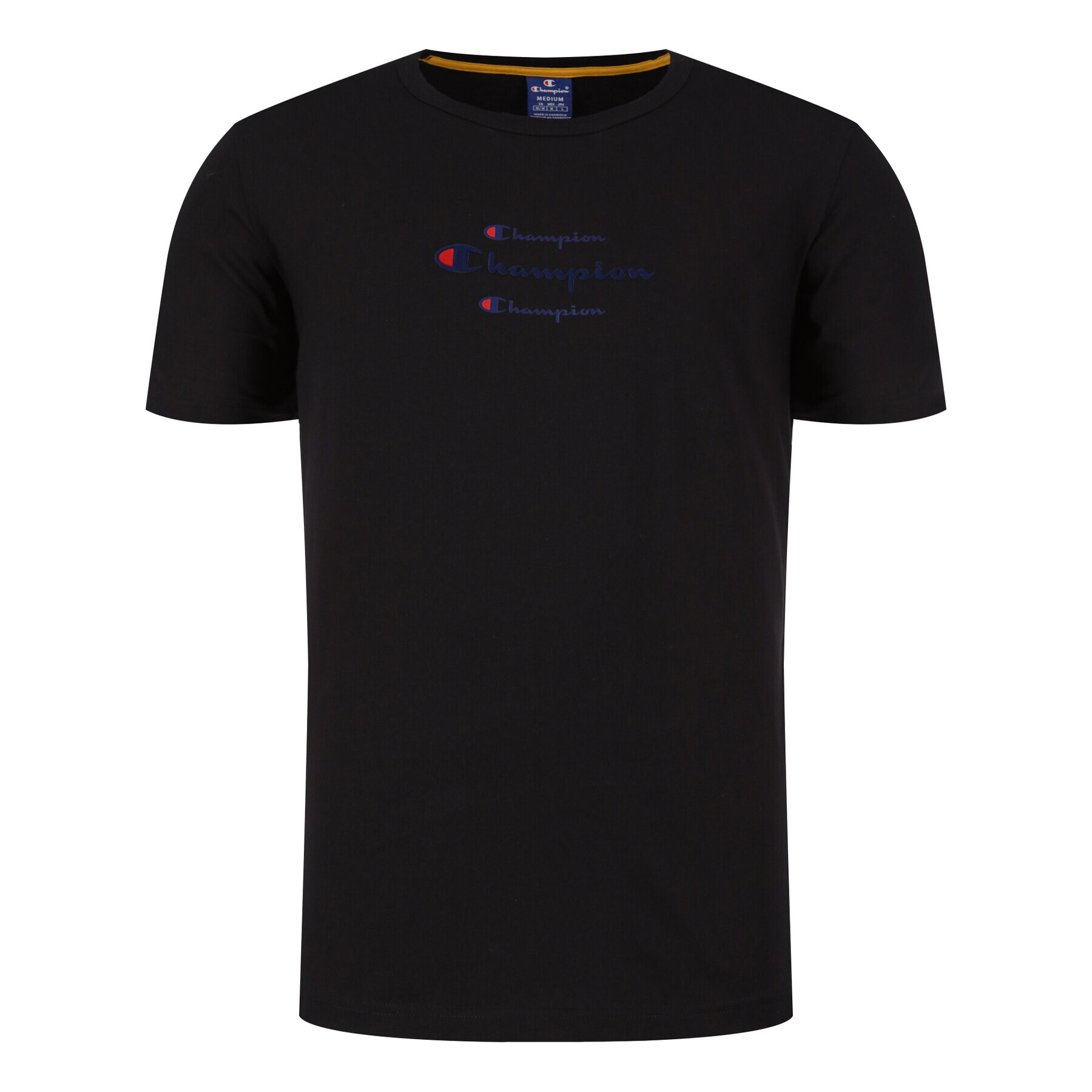 Champion Тишърт Triple Script 214330 Черен Regular Fit - Pepit.bg
