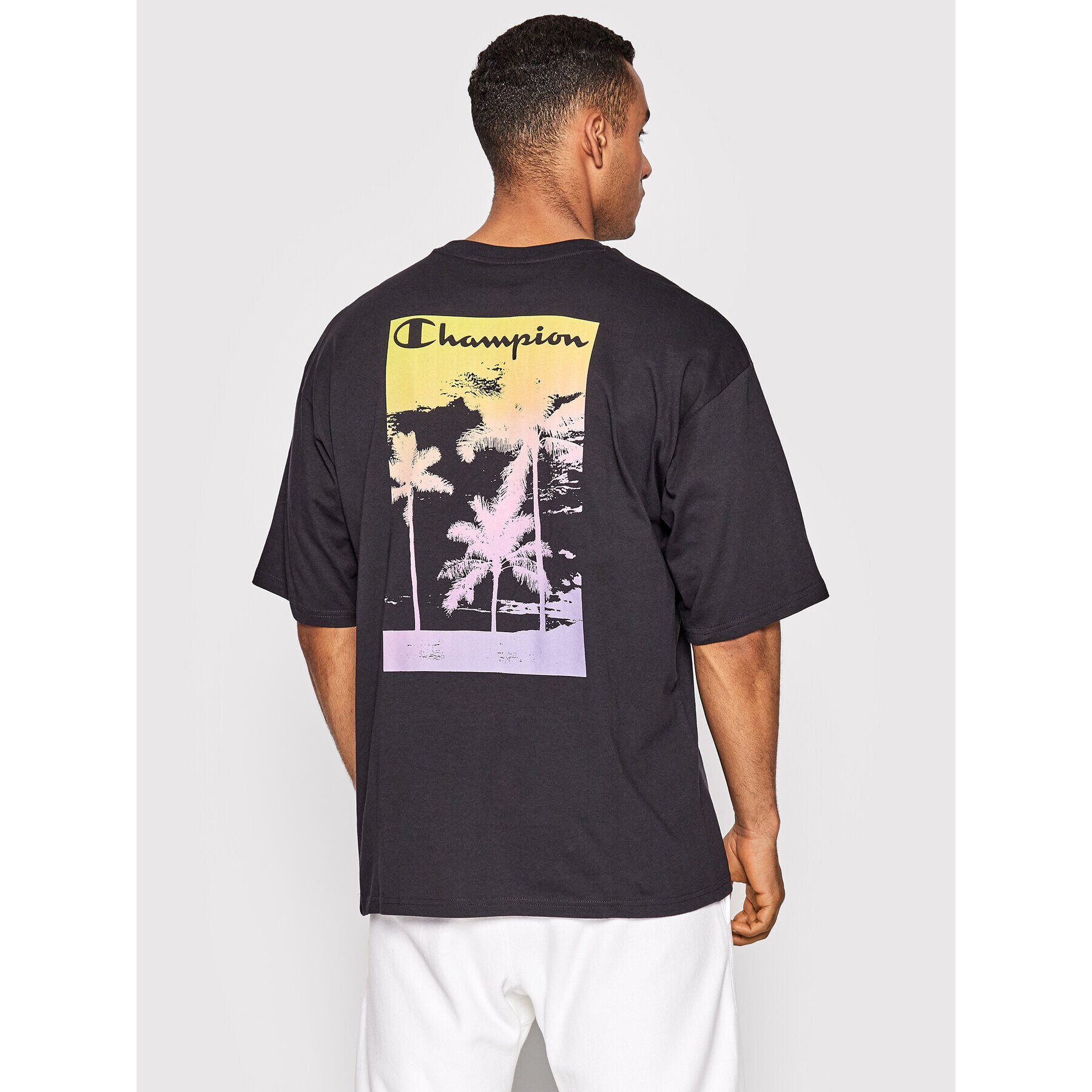 Champion Тишърт Tropical Rave 217270 Черен Custom Fit - Pepit.bg