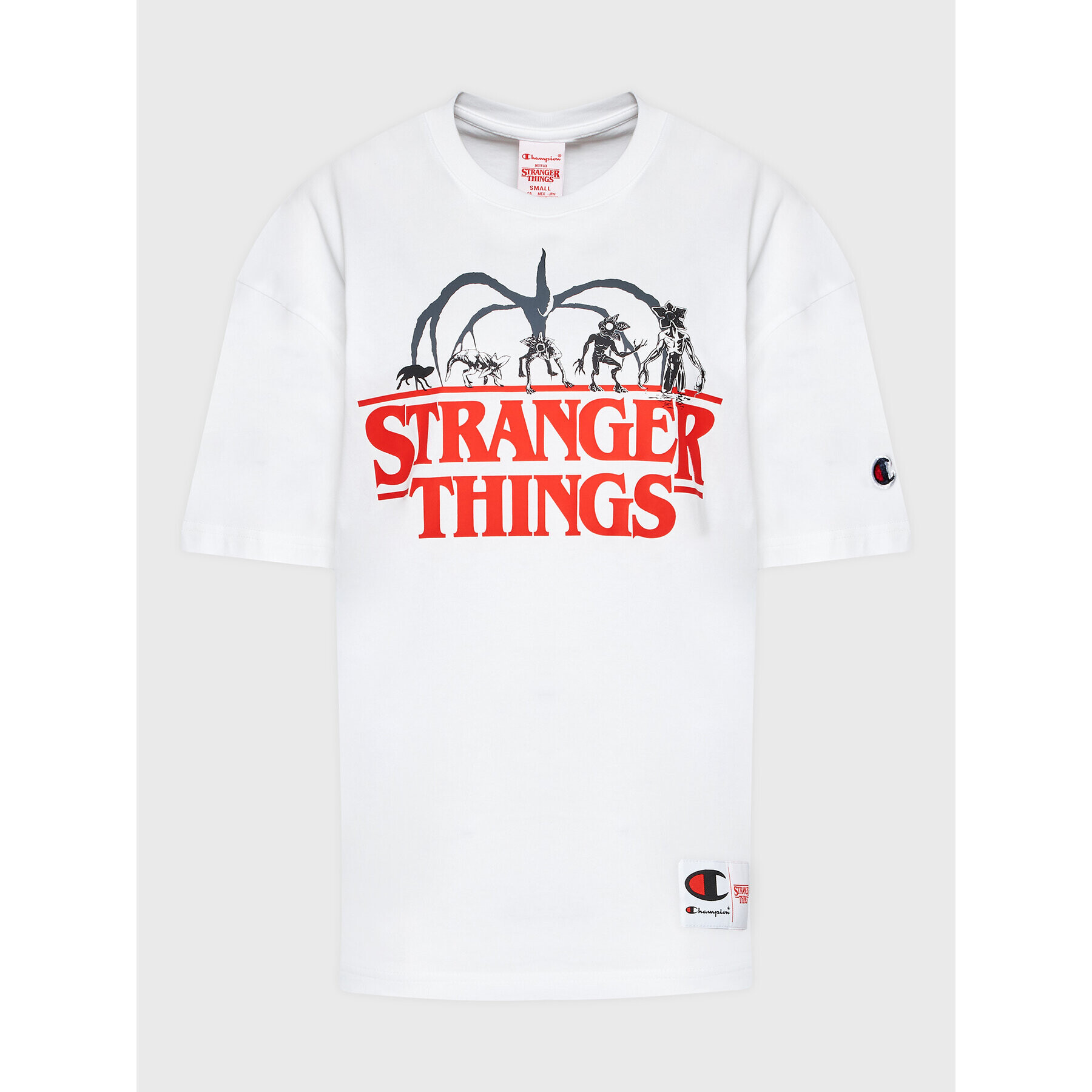 Champion Тишърт Unisex STRANGER THINGS 217791 Бял Custom Fit - Pepit.bg