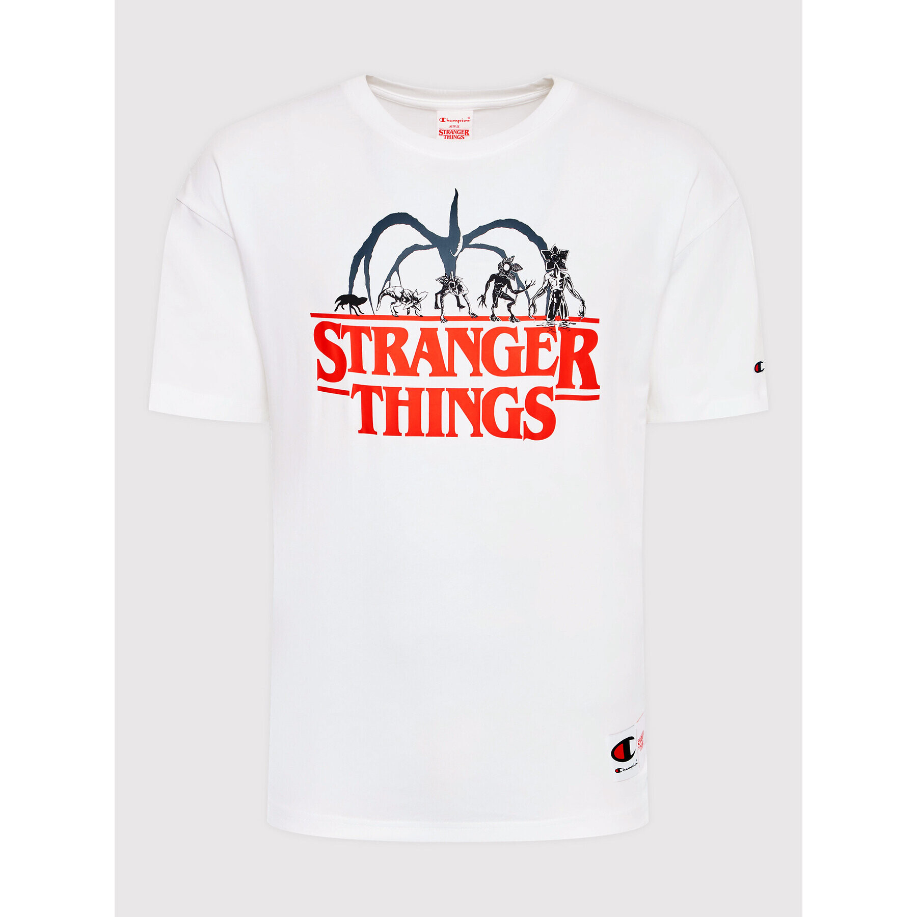 Champion Тишърт Unisex STRANGER THINGS 217791 Бял Custom Fit - Pepit.bg