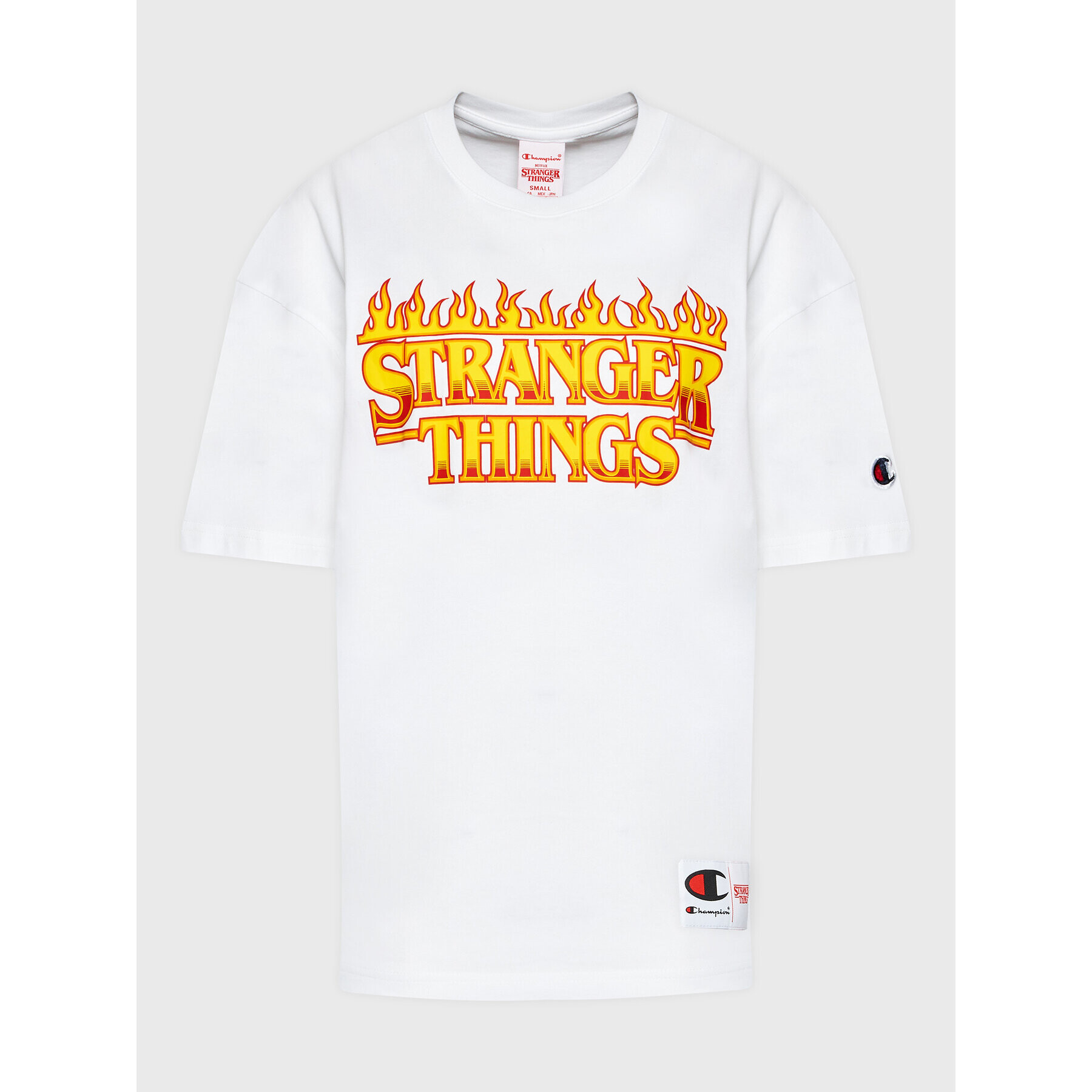 Champion Тишърт Unisex STRANGER THINGS 217791 Бял Custom Fit - Pepit.bg