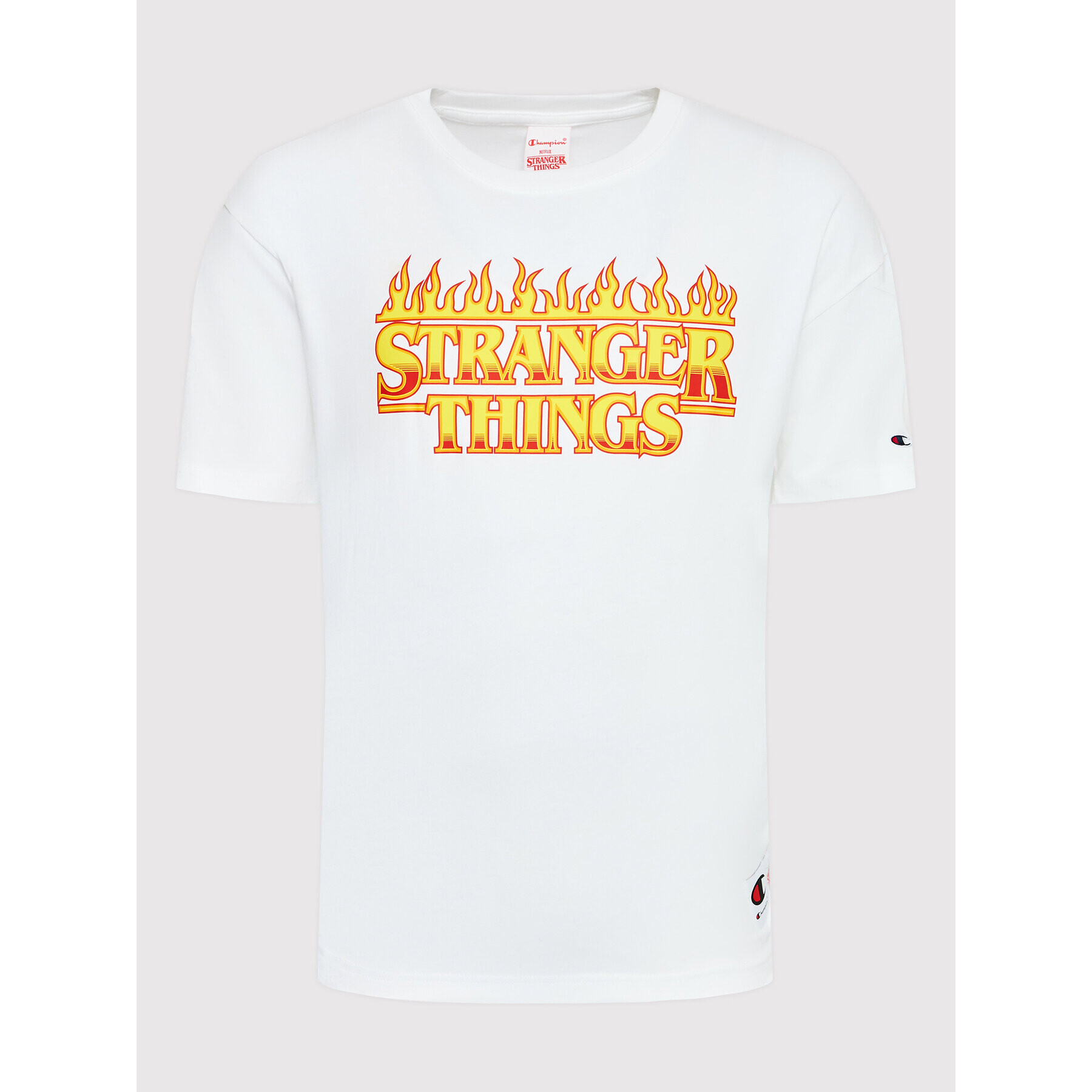 Champion Тишърт Unisex STRANGER THINGS 217791 Бял Custom Fit - Pepit.bg