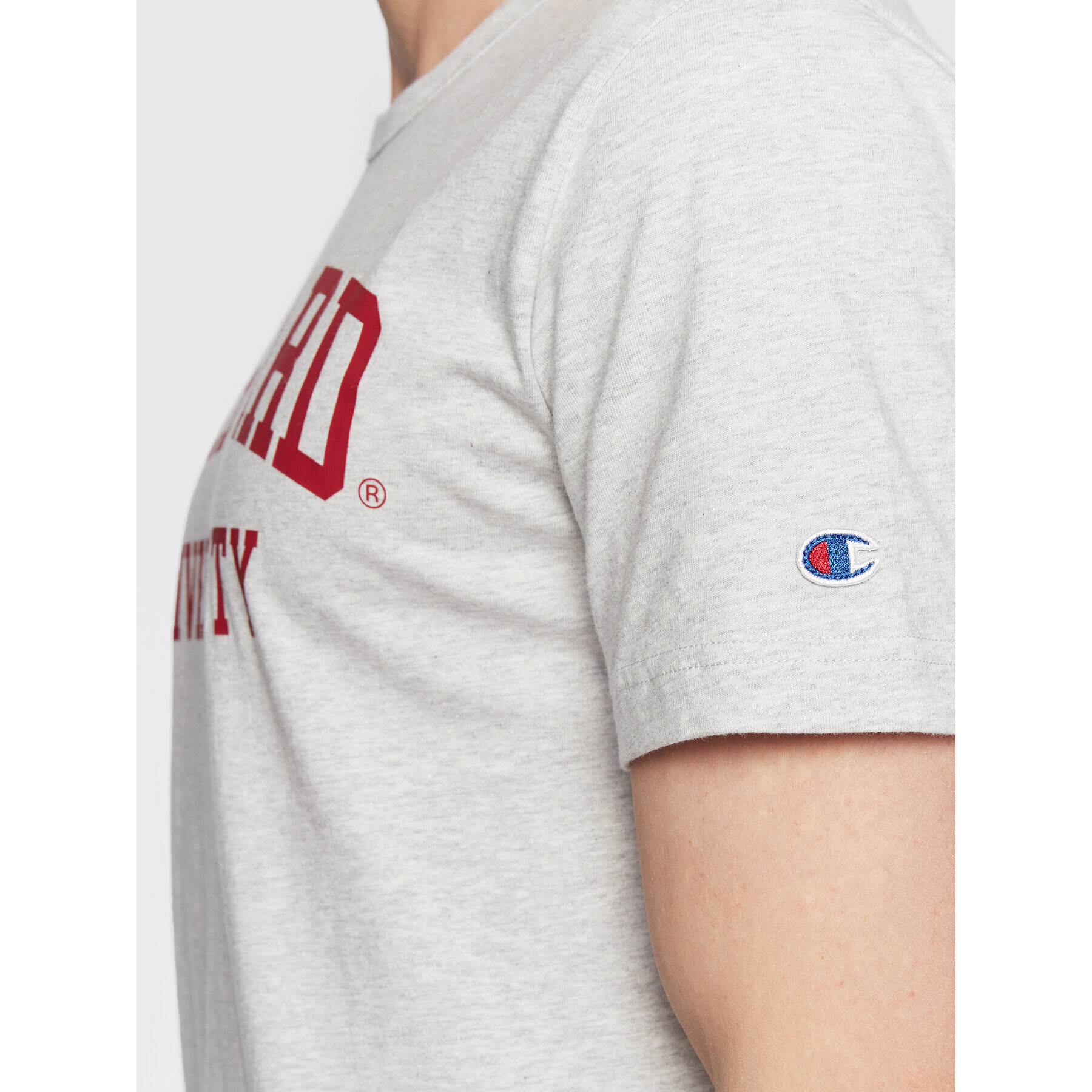 Champion Тишърт University Logo 218351 Сив Regular Fit - Pepit.bg