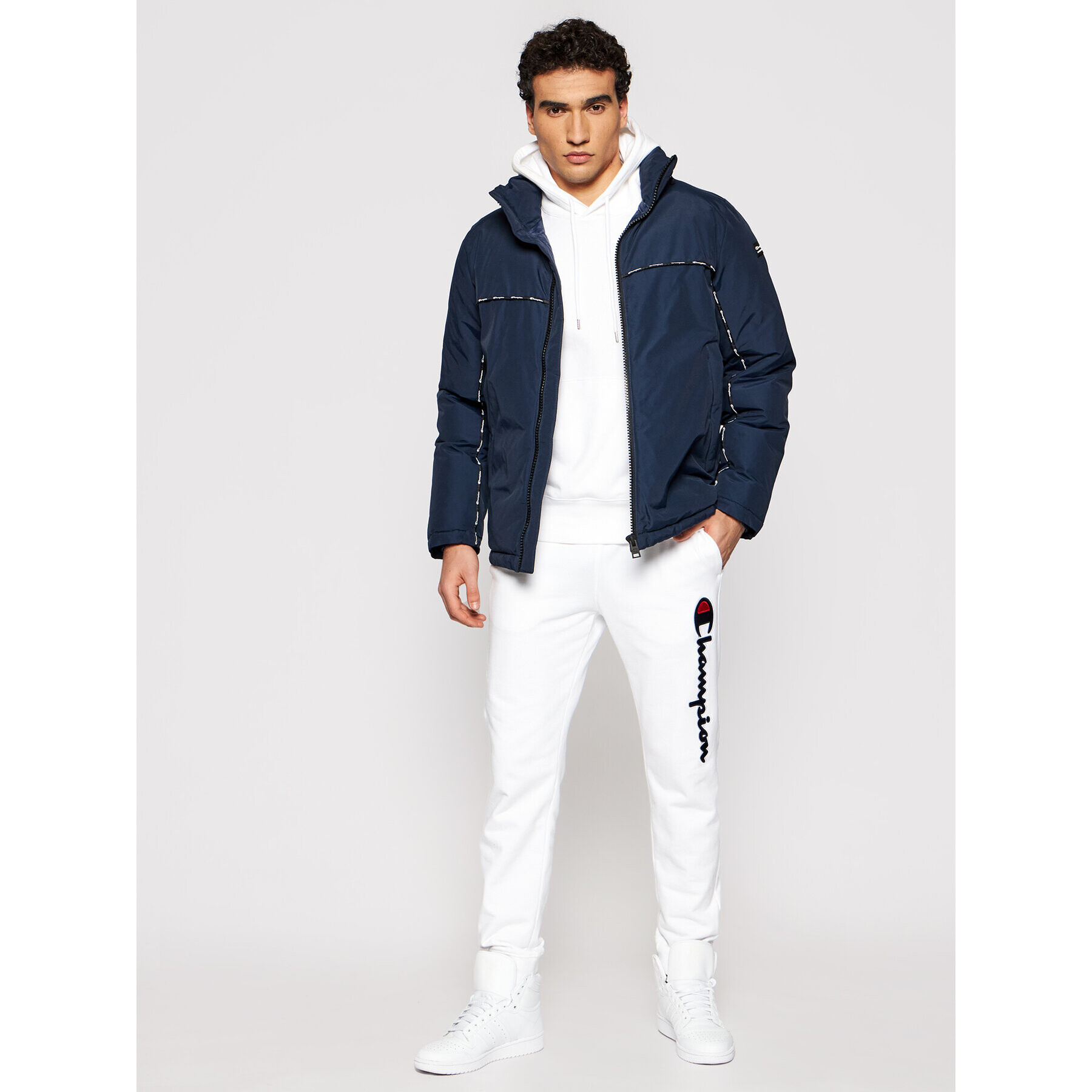 Champion Зимно яке Outdoor 214885 Тъмносин Regular Fit - Pepit.bg