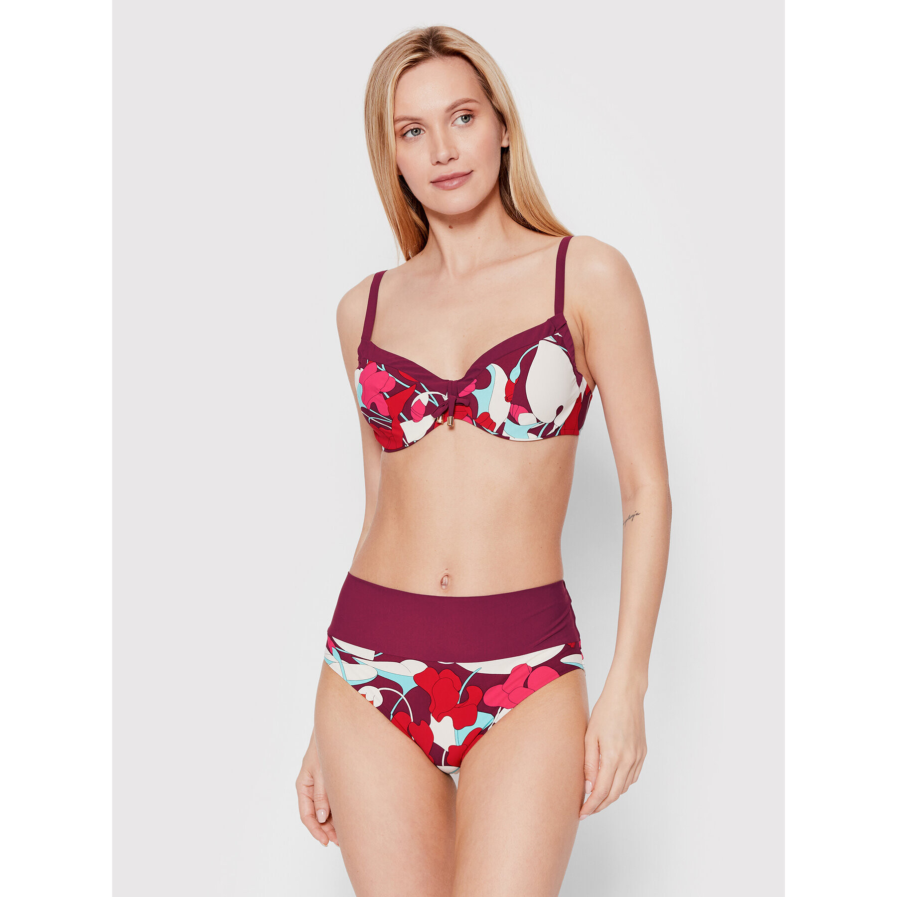 Chantelle Долнище на бански Flowers C18H80 Виолетов - Pepit.bg