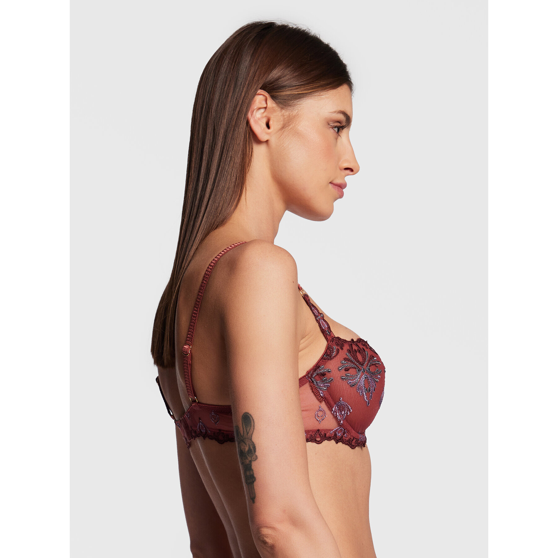 Chantelle Сутиен балконет Champs Elysées C26050 Кафяв - Pepit.bg