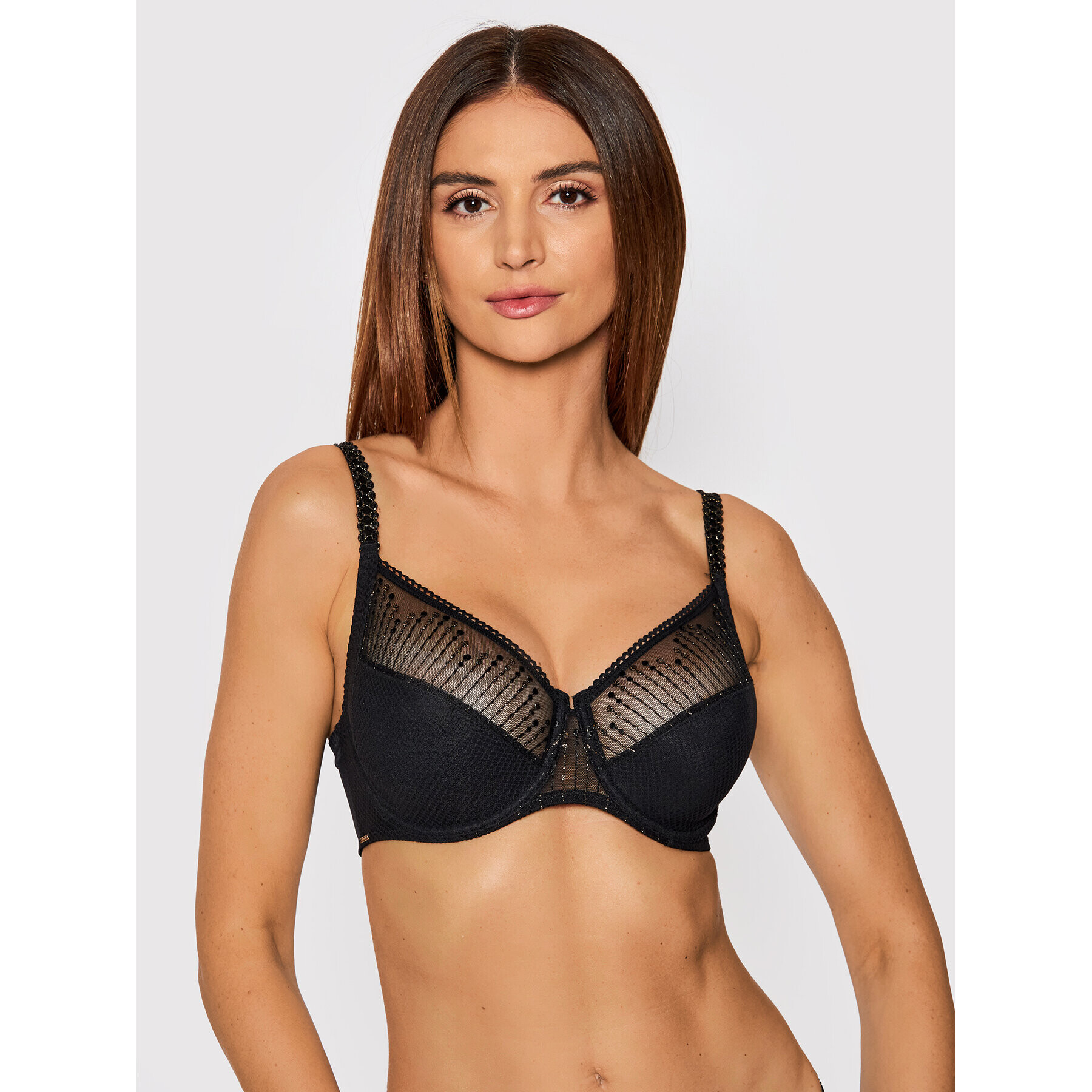 Chantelle Сутиен с банели Luminesce C19K10 Черен - Pepit.bg