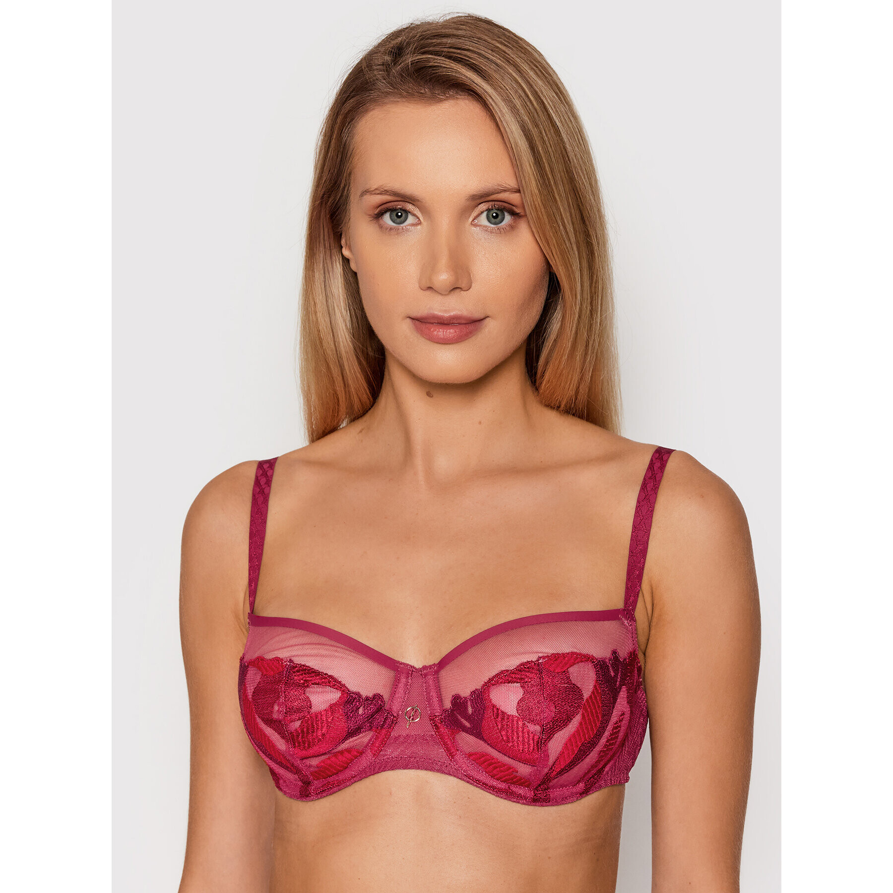 Chantelle Сутиен балконет Montaigne C19J50 Бордо - Pepit.bg