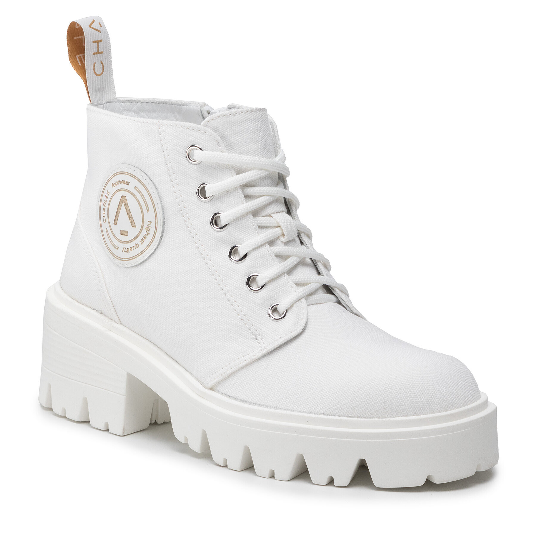 Charles Боти Danny Boots Бял - Pepit.bg