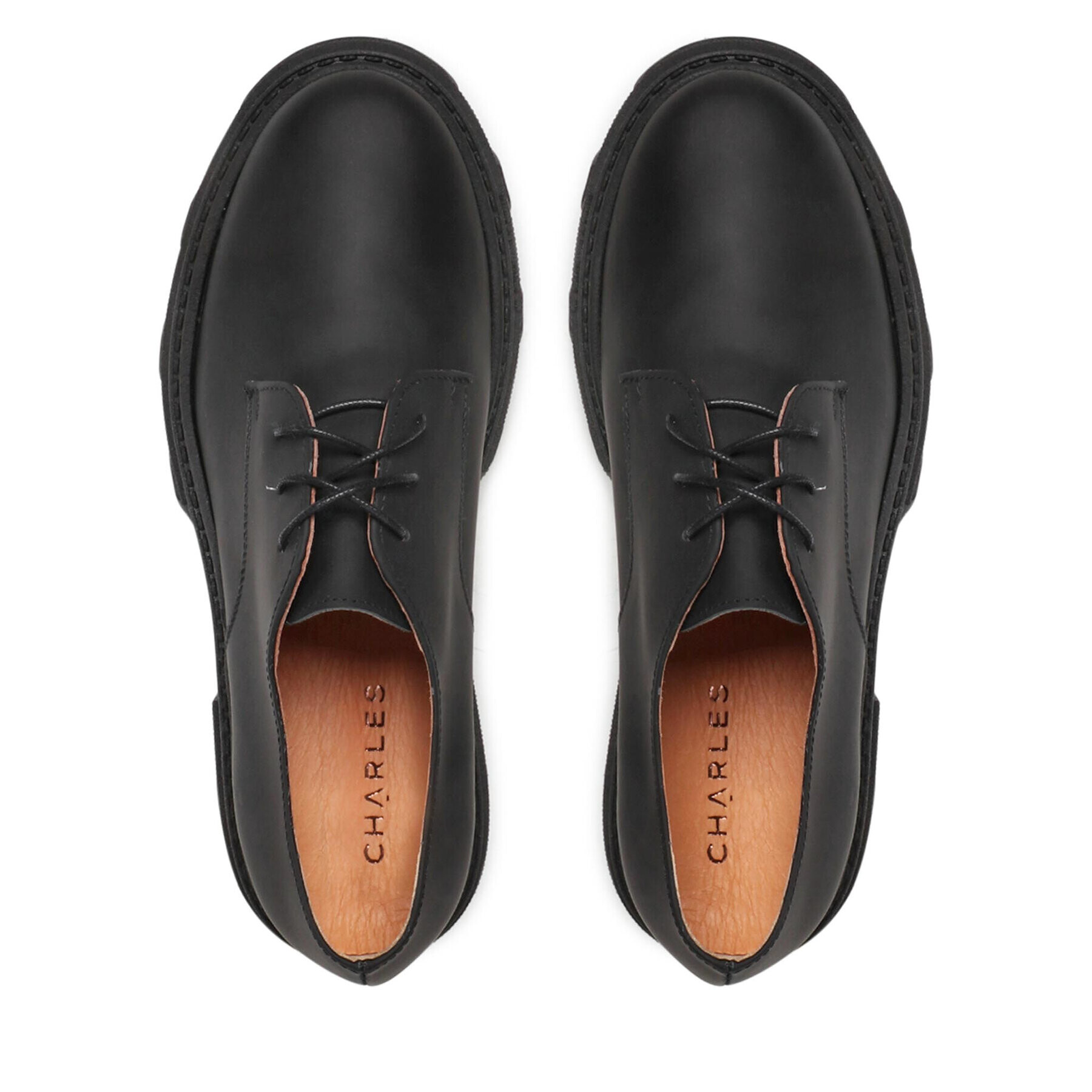Charles Обувки Mey Lace Up Черен - Pepit.bg