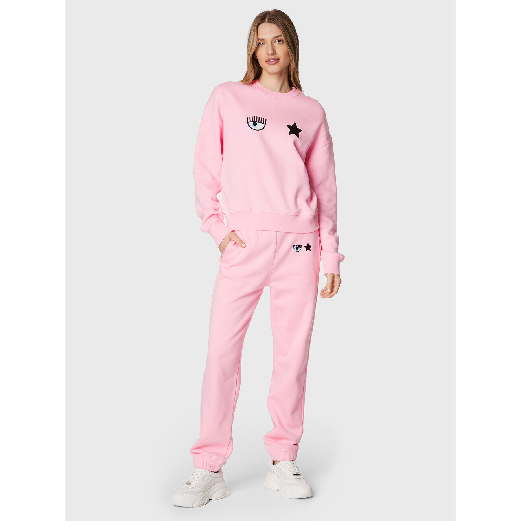 Chiara Ferragni Долнище анцуг 73CBAT02 Розов Relaxed Fit - Pepit.bg