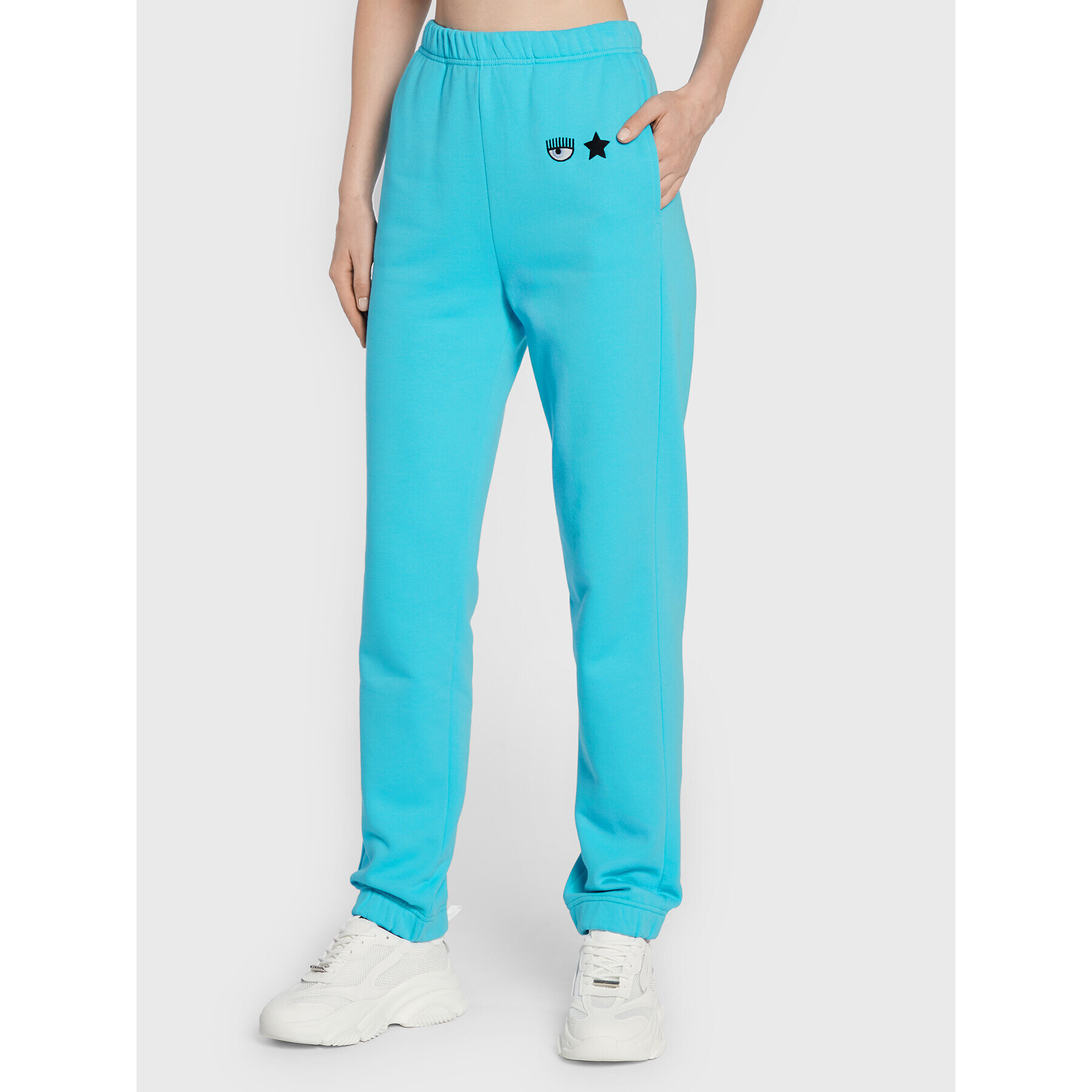 Chiara Ferragni Долнище анцуг 73CBAT02 Син Relaxed Fit - Pepit.bg