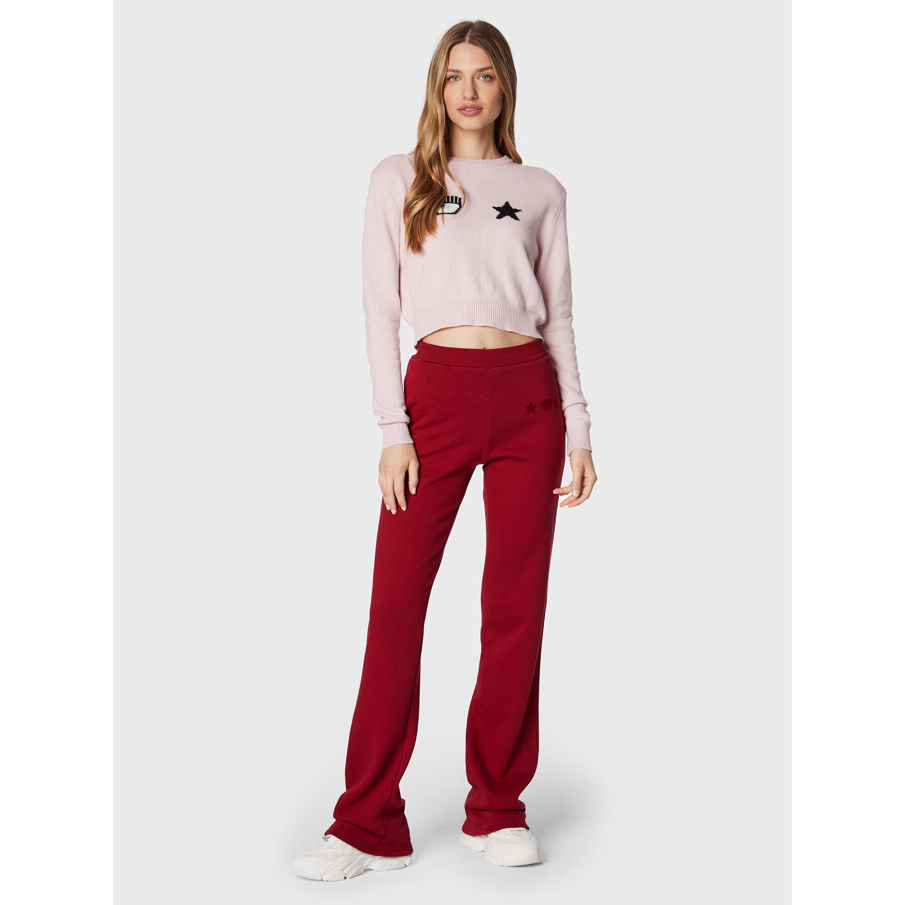 Chiara Ferragni Долнище анцуг 73CBAT04 Бордо Relaxed Fit - Pepit.bg