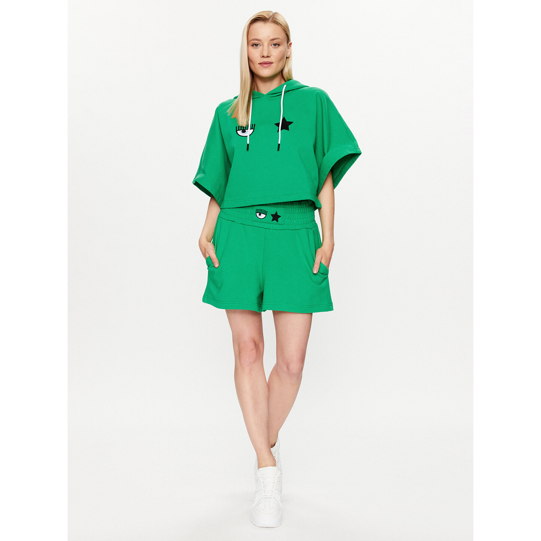 Chiara Ferragni Спортни шорти 74CBDT03 Зелен Regular Fit - Pepit.bg