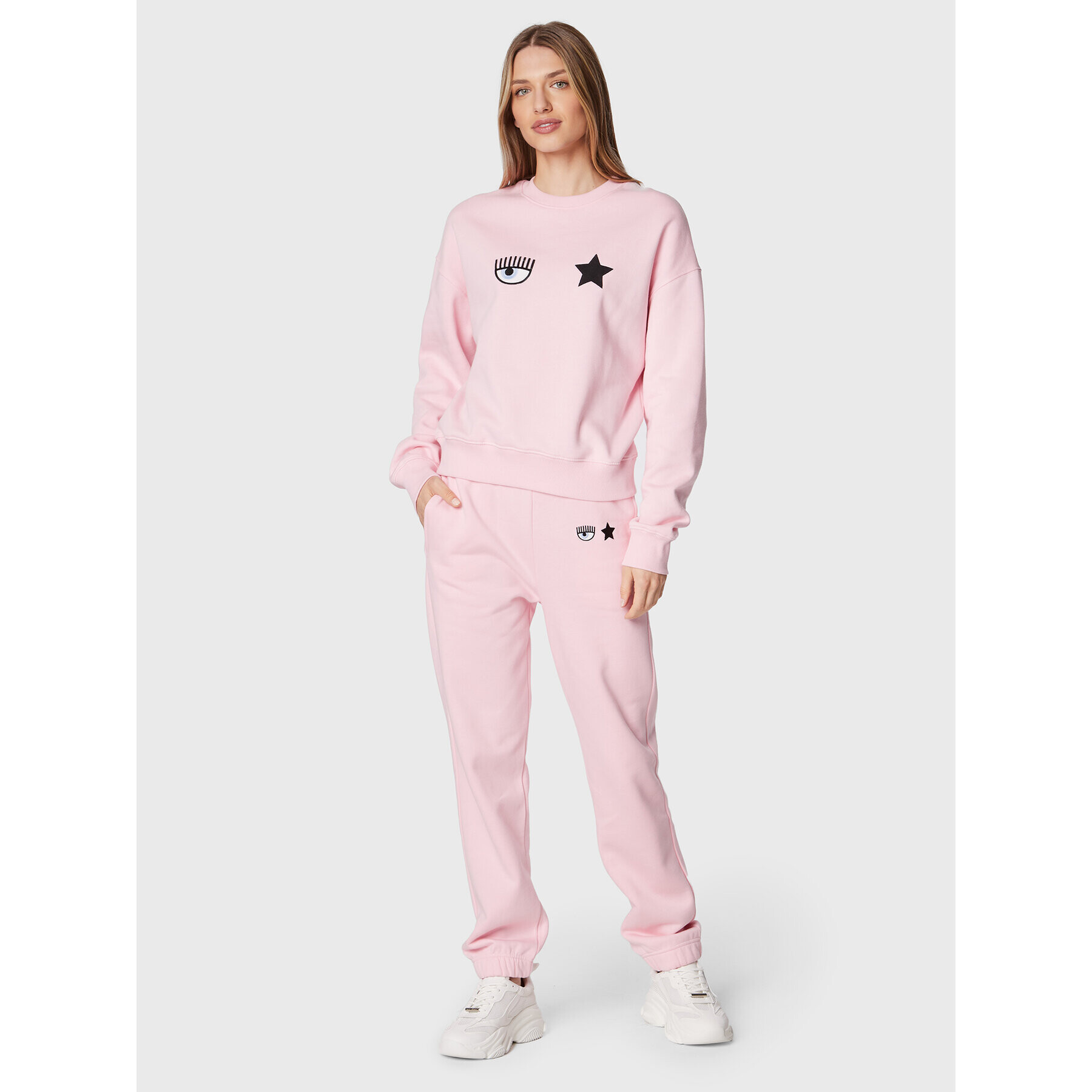 Chiara Ferragni Суитшърт 73CBIT06 Розов Regular Fit - Pepit.bg