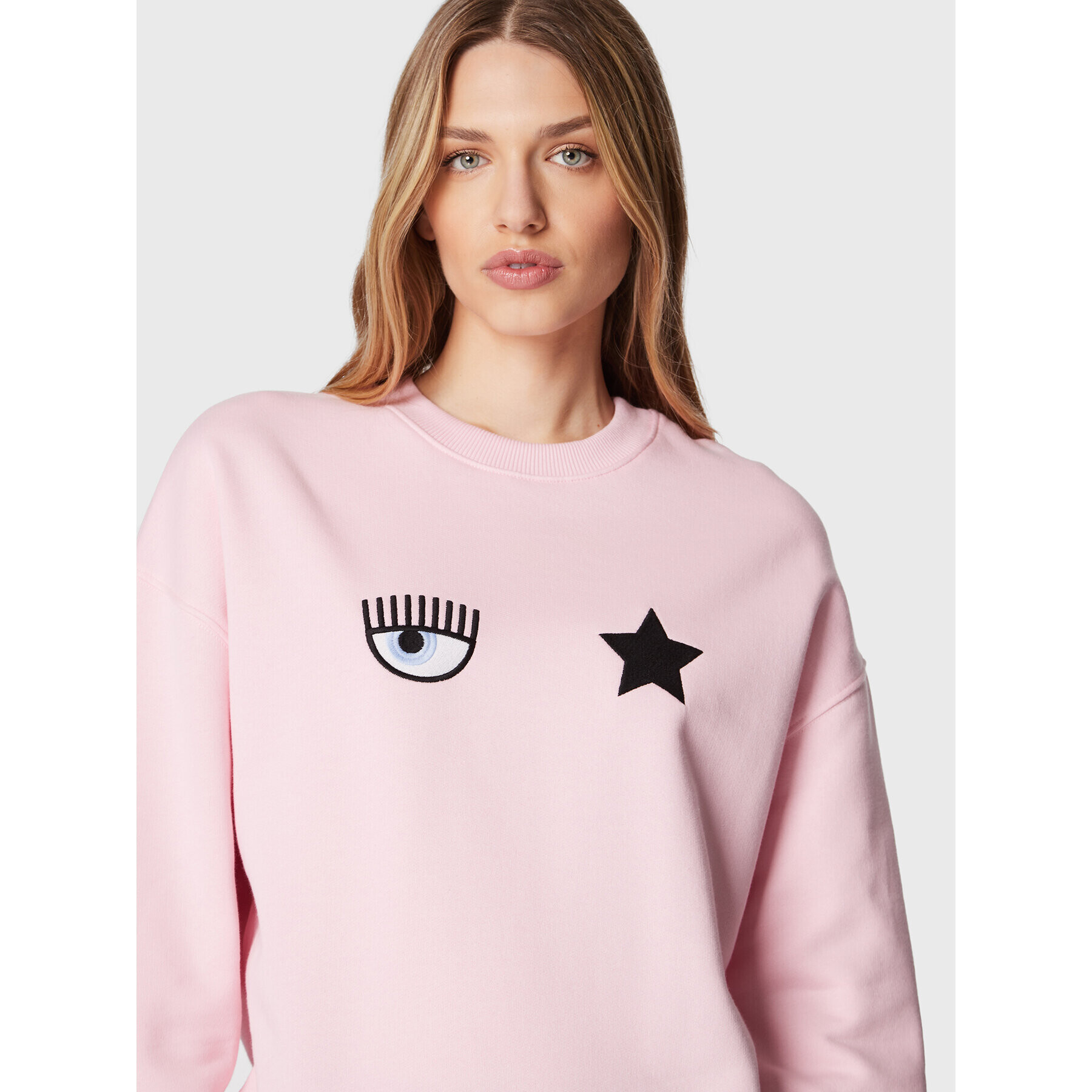 Chiara Ferragni Суитшърт 73CBIT06 Розов Regular Fit - Pepit.bg