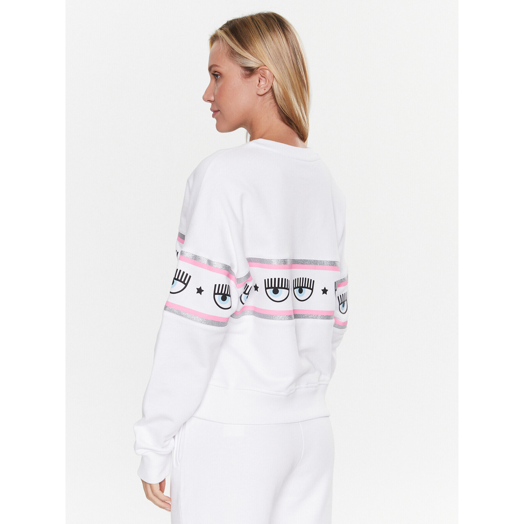 Chiara Ferragni Суитшърт 74CBIF02 Бял Regular Fit - Pepit.bg