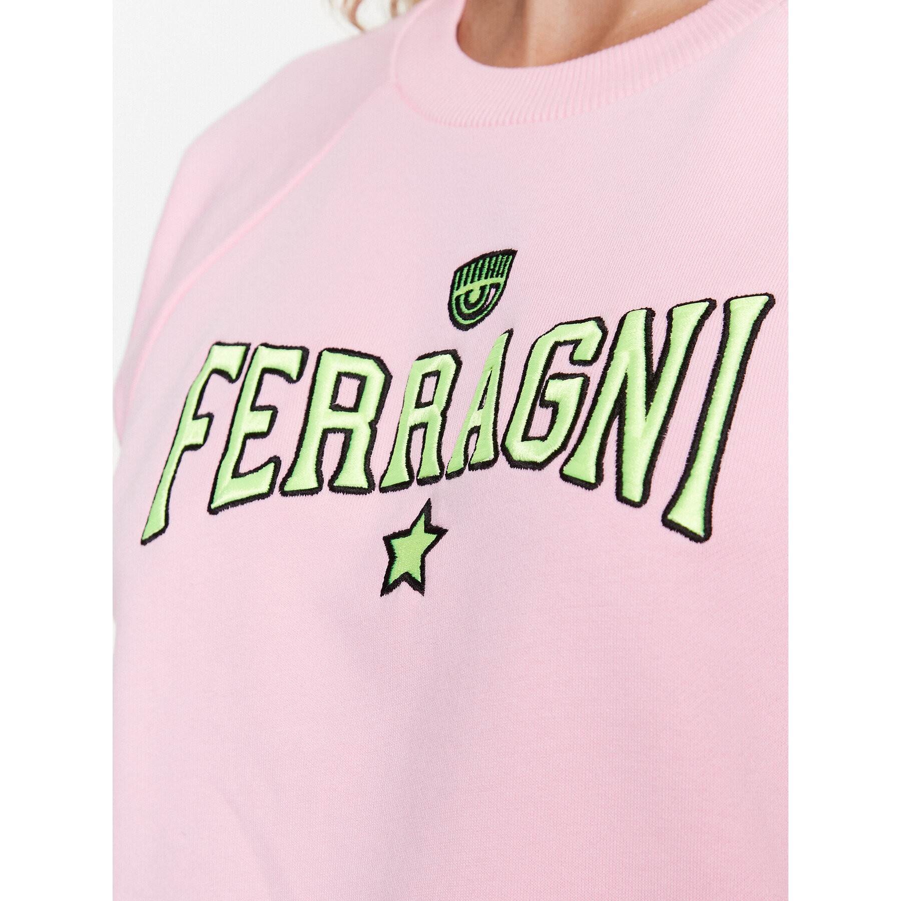 Chiara Ferragni Суитшърт 74CBIT01 Розов Regular Fit - Pepit.bg