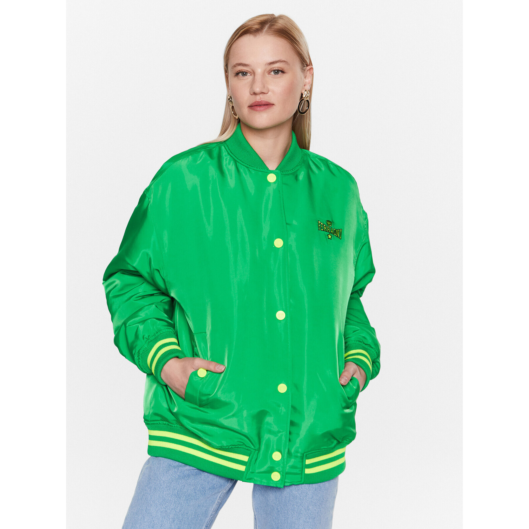 Chiara Ferragni Суитшърт 74CBSD01 Зелен Regular Fit - Pepit.bg