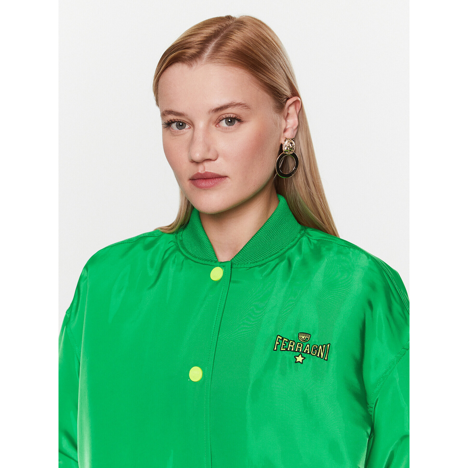 Chiara Ferragni Суитшърт 74CBSD01 Зелен Regular Fit - Pepit.bg