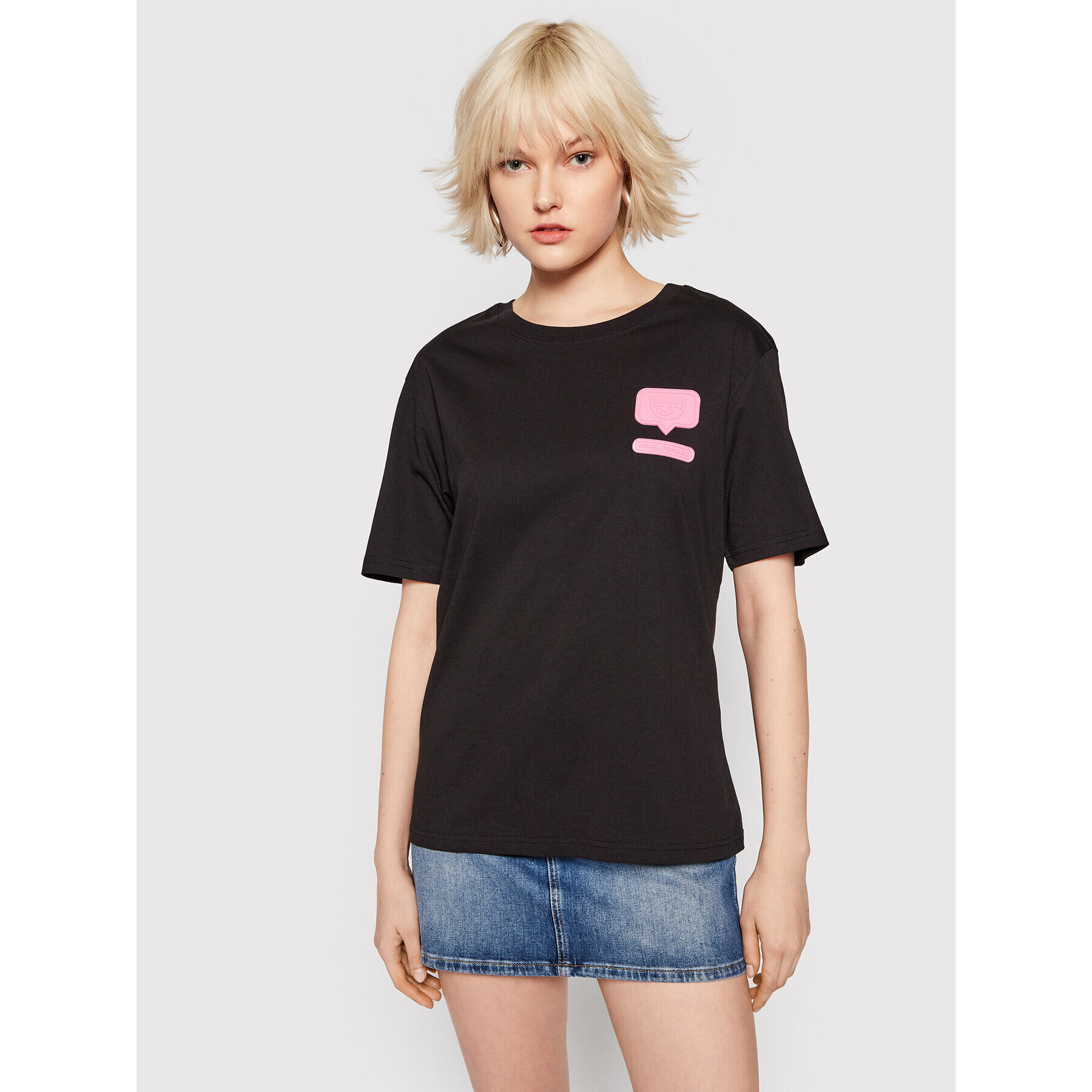 Chiara Ferragni Тишърт 71CBHT16 Черен Regular Fit - Pepit.bg