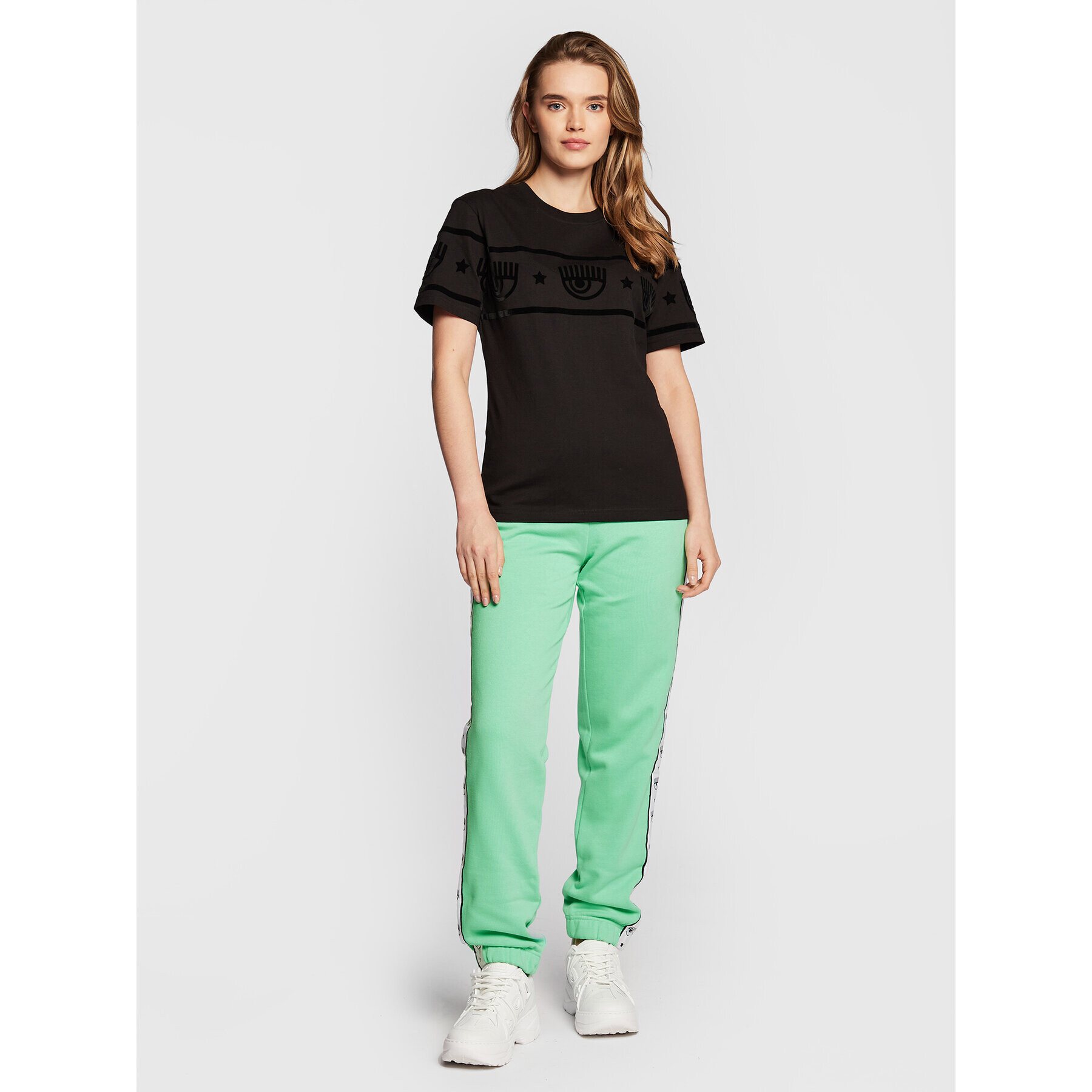 Chiara Ferragni Тишърт 73CBHT08 Черен Regular Fit - Pepit.bg