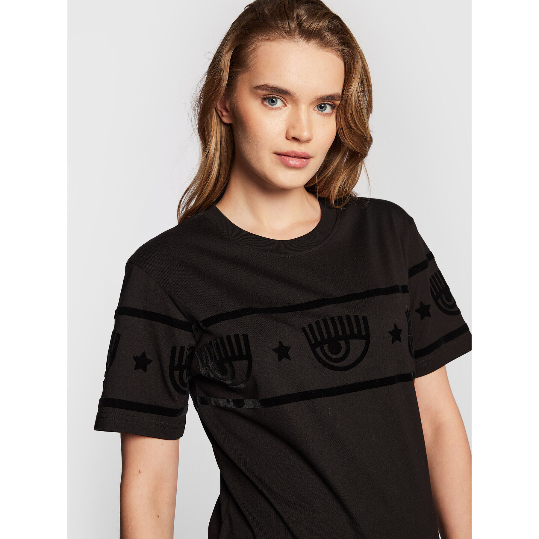 Chiara Ferragni Тишърт 73CBHT08 Черен Regular Fit - Pepit.bg