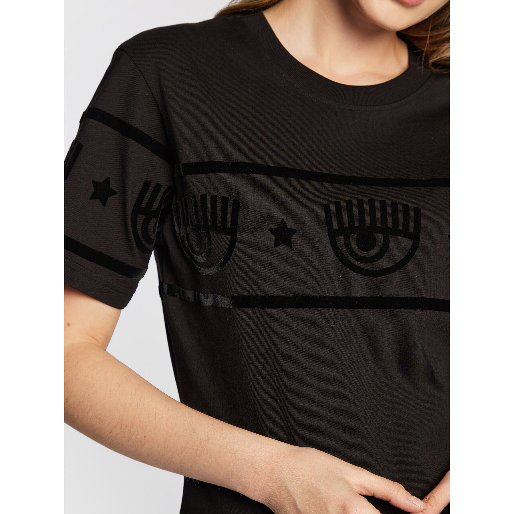 Chiara Ferragni Тишърт 73CBHT08 Черен Regular Fit - Pepit.bg