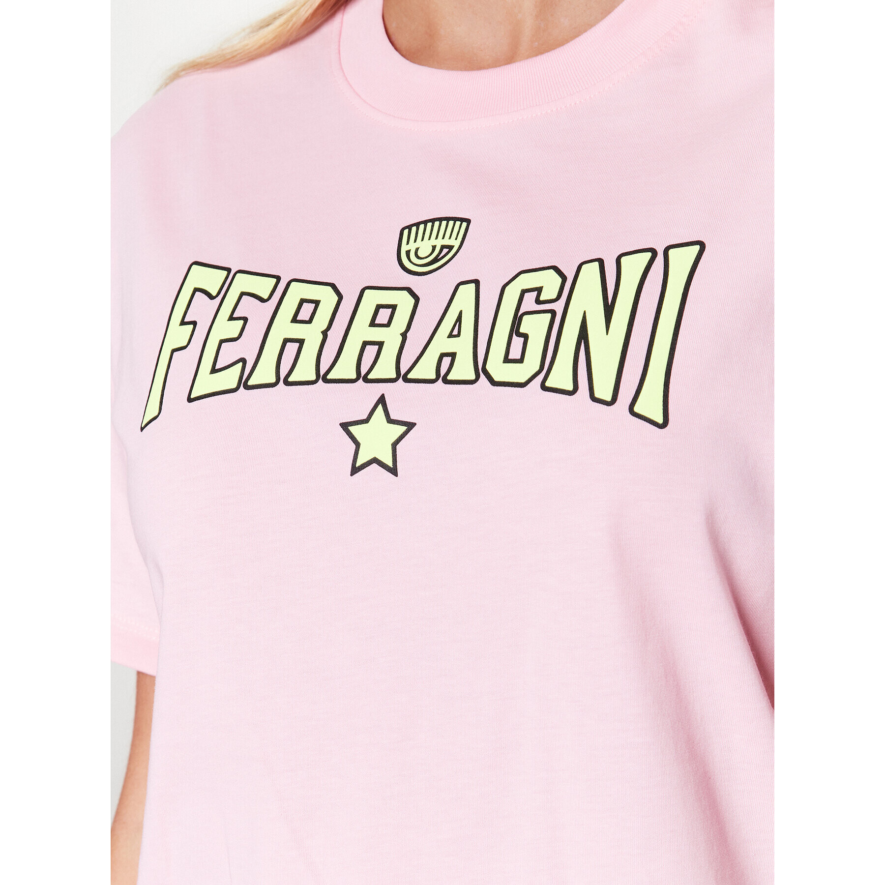 Chiara Ferragni Тишърт 74CBHT02 Розов Regular Fit - Pepit.bg