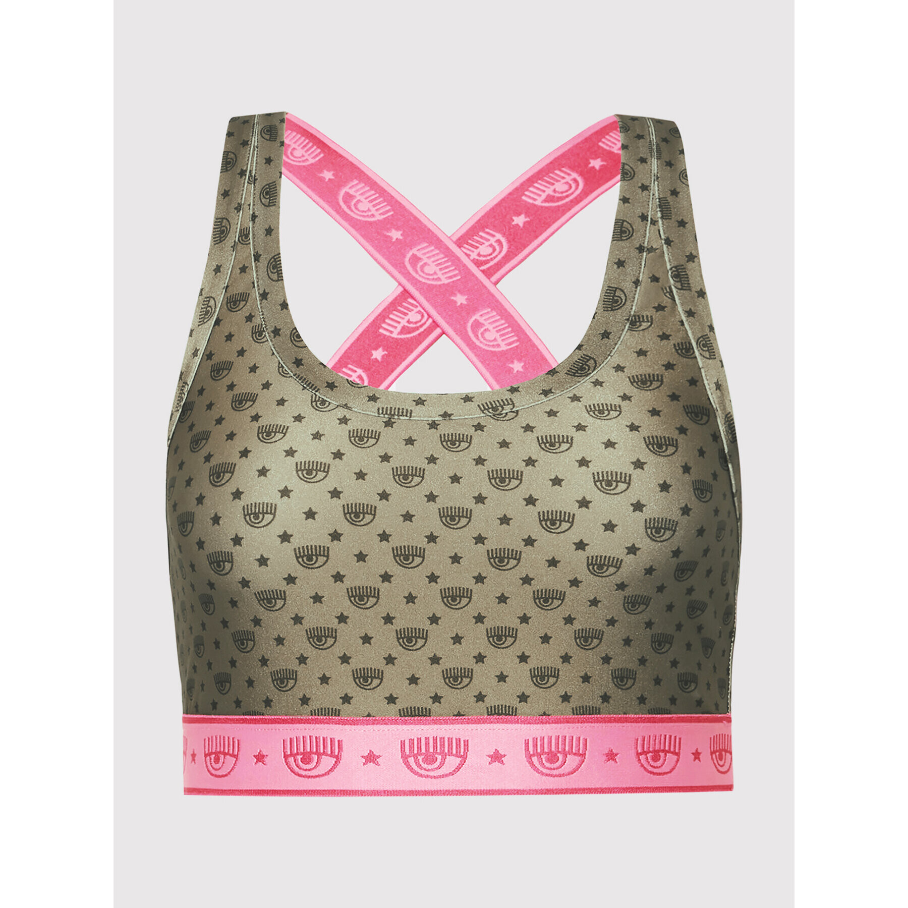 Chiara Ferragni топ 72CBM261 Кафяв Slim Fit - Pepit.bg