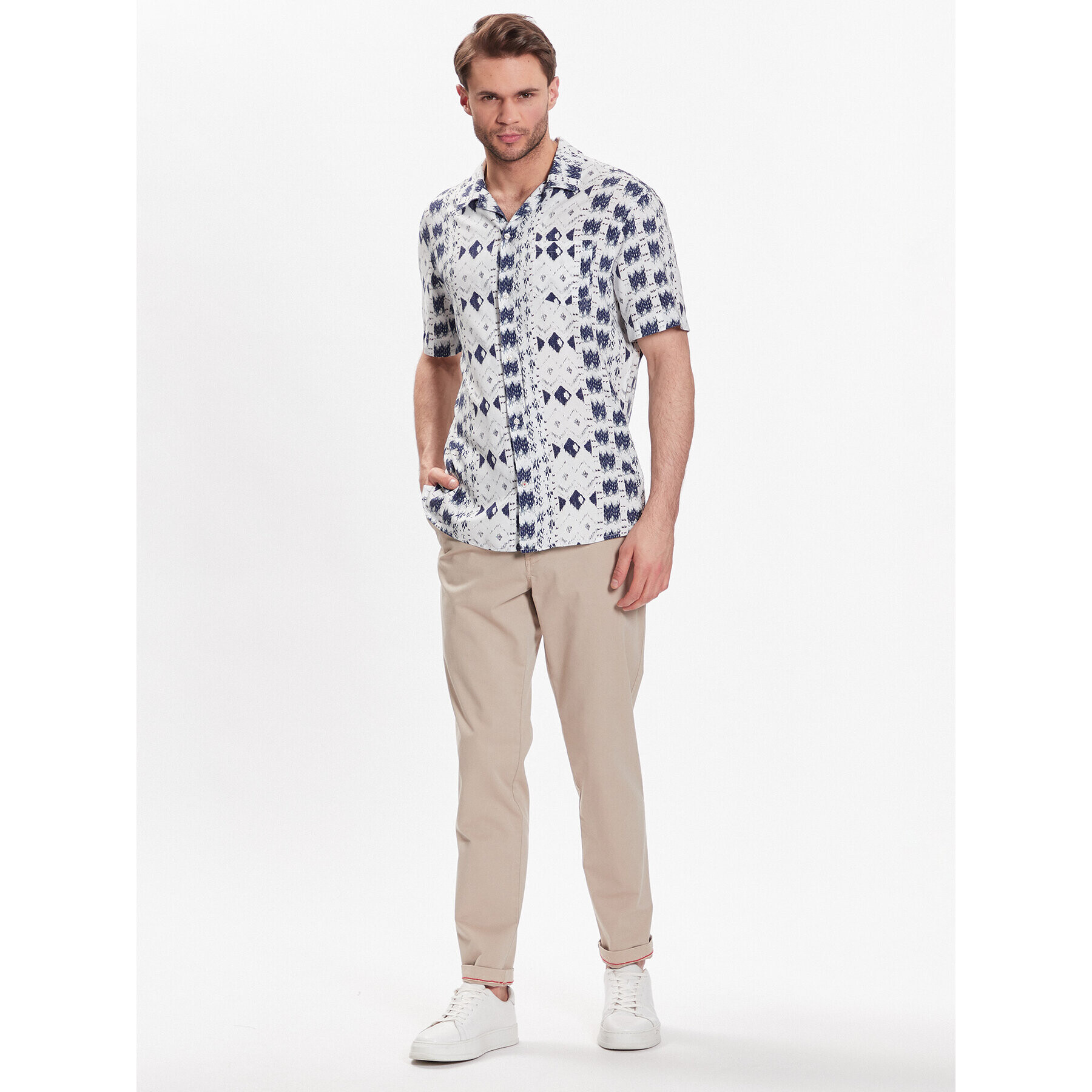CINQUE Риза Cisondrio 9045 Бял Regular Fit - Pepit.bg